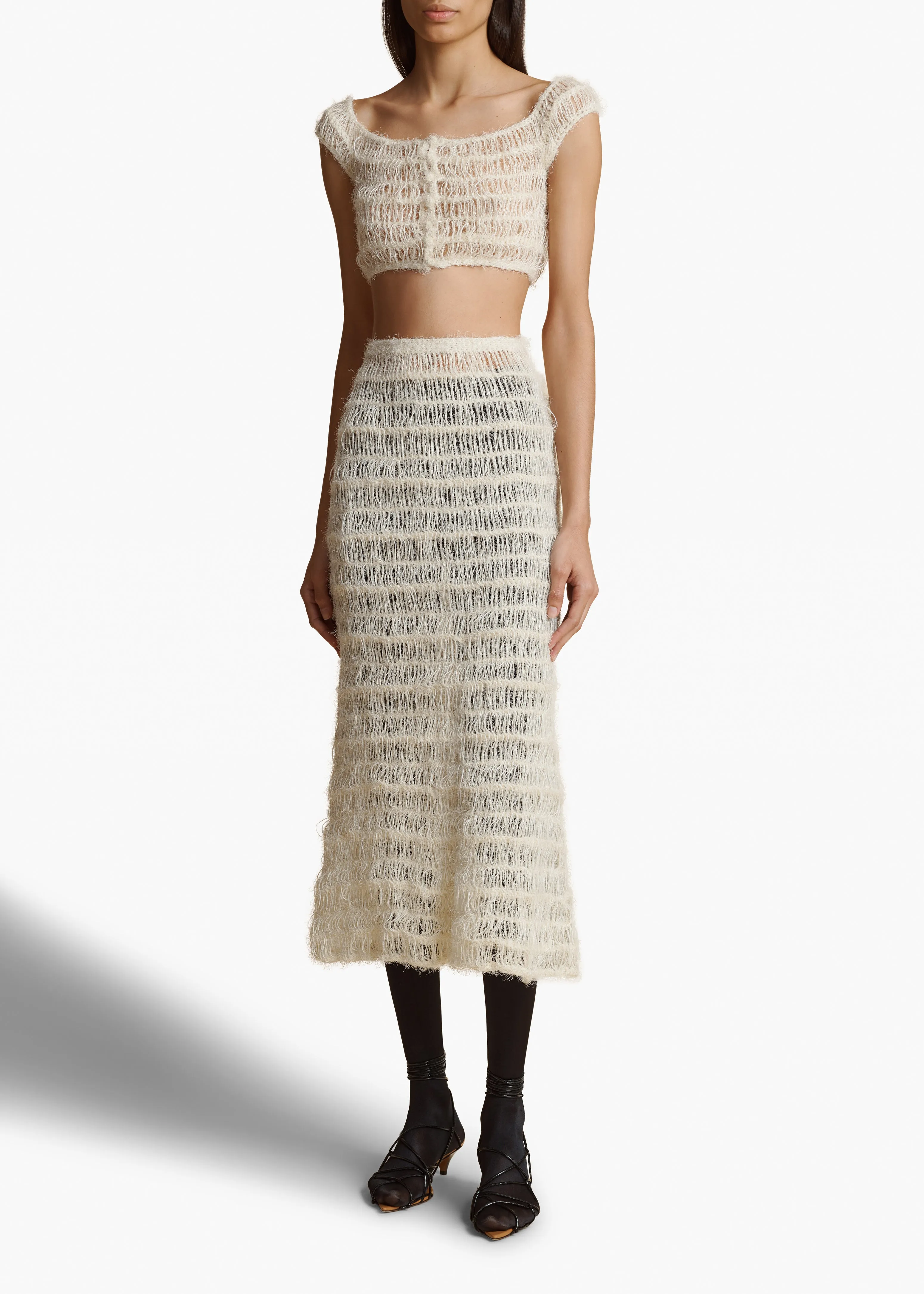 Lino Top in Cream sold by KHAITE product image thumbnail 2