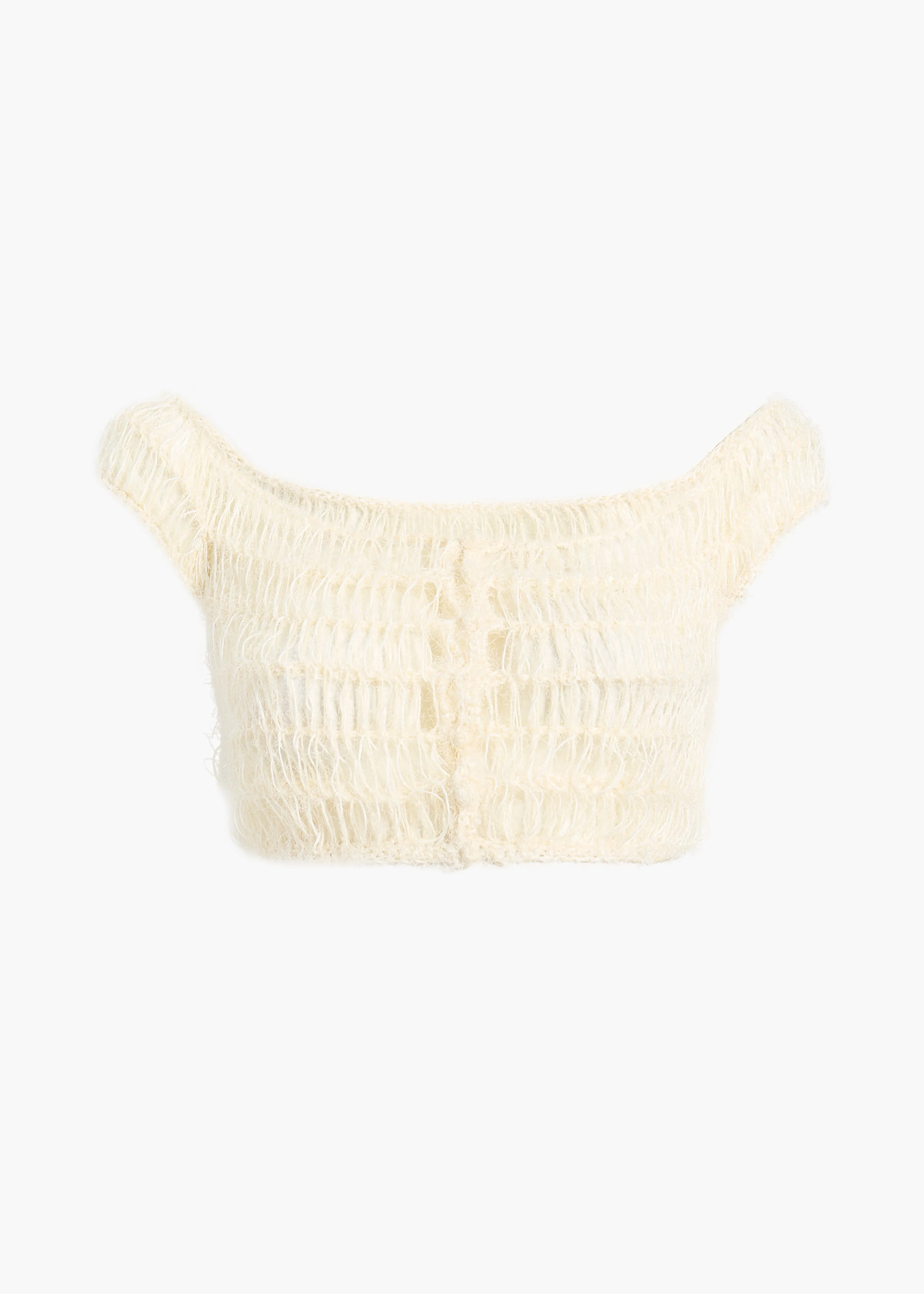 Lino Top in Cream sold by KHAITE