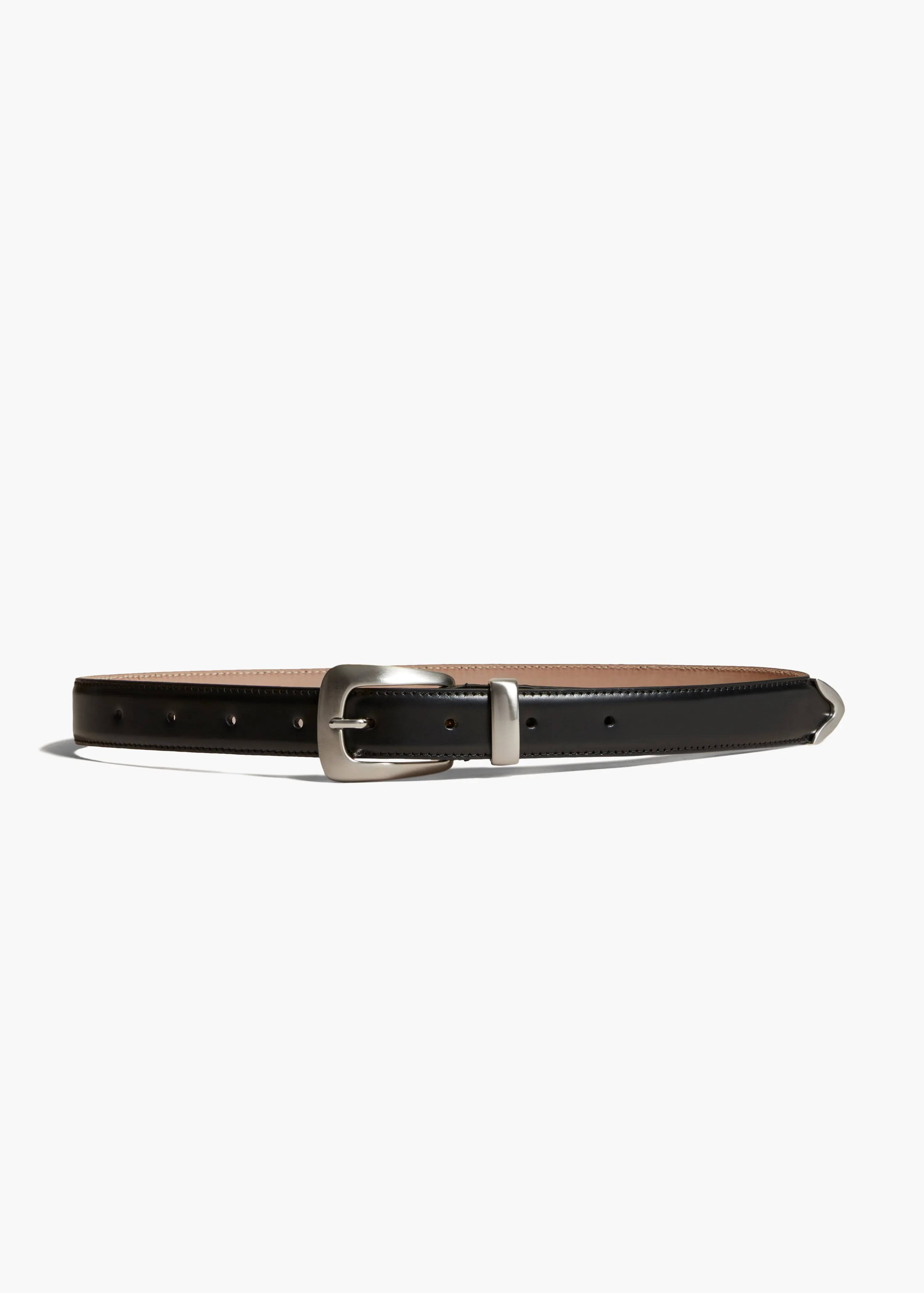 Benny Belt in Black Leather with Silver sold by KHAITE