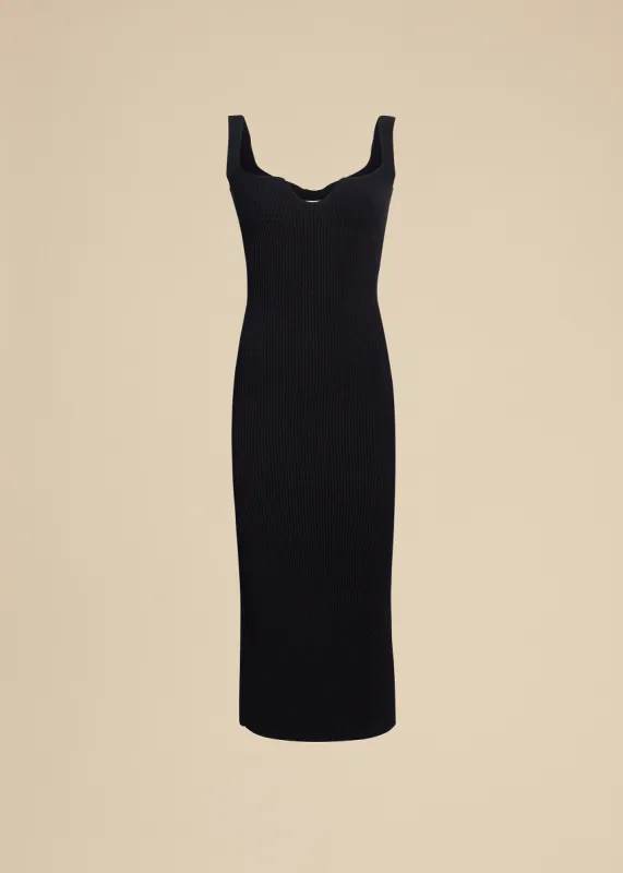 Nina Dress in Black sold by KHAITE