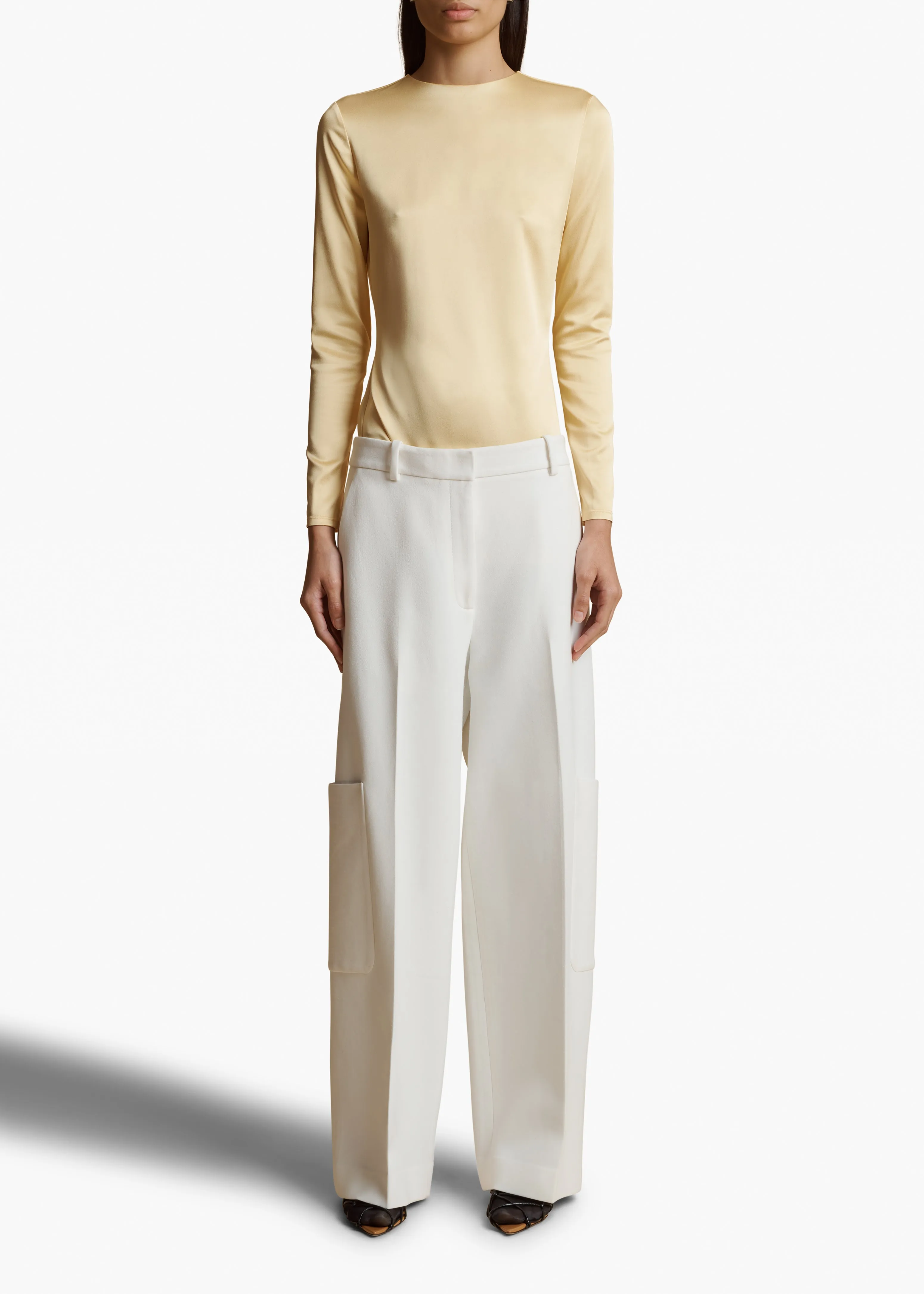 Vlad Top in Gold sold by KHAITE product image thumbnail 2