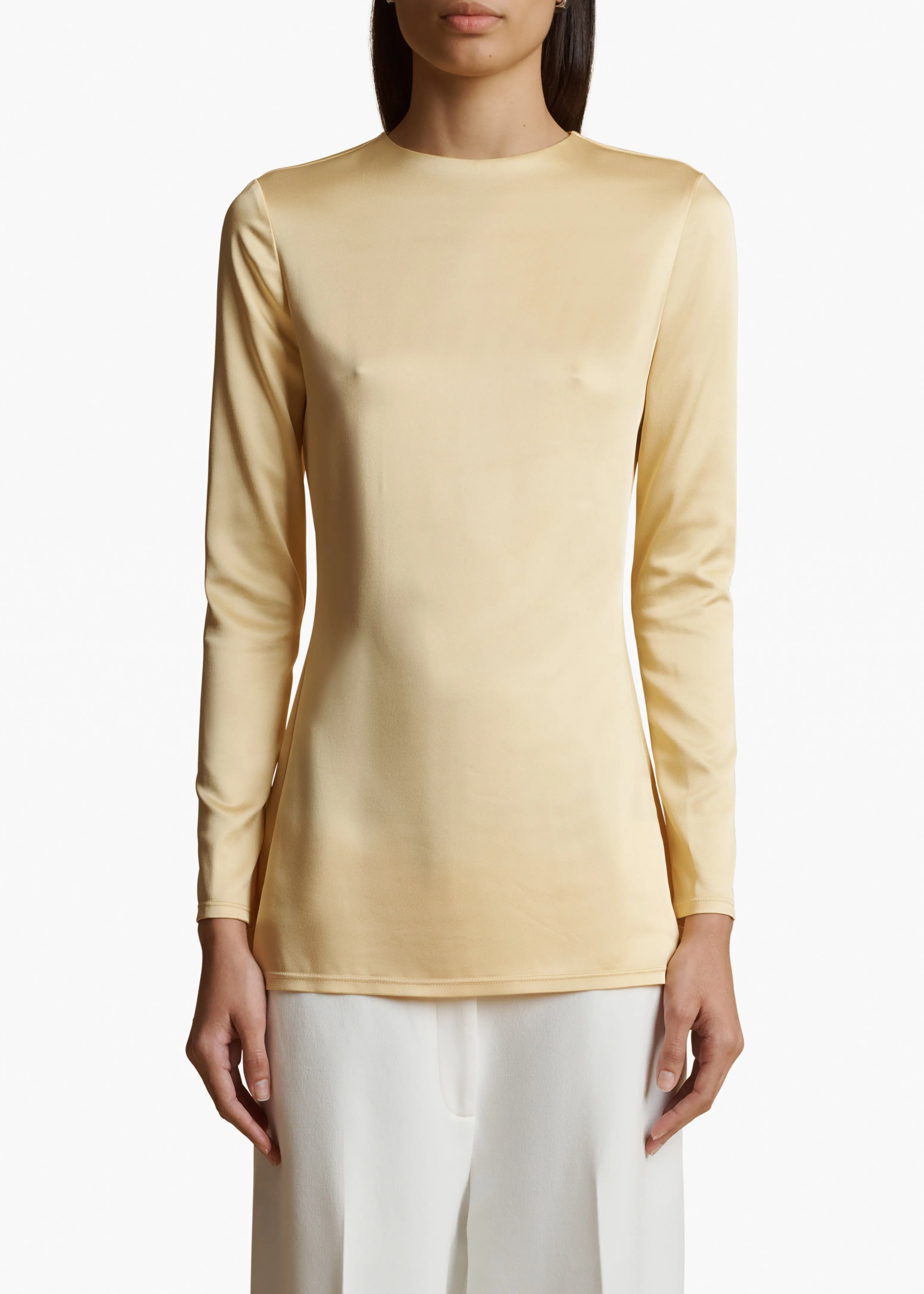 Vlad Top in Gold sold by KHAITE product image thumbnail 3