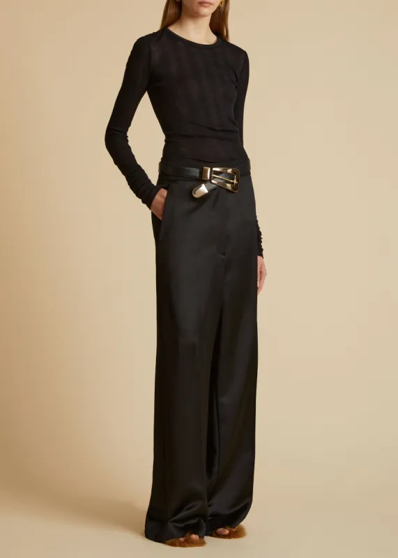 The Lenora Top in Black made by KHAITE