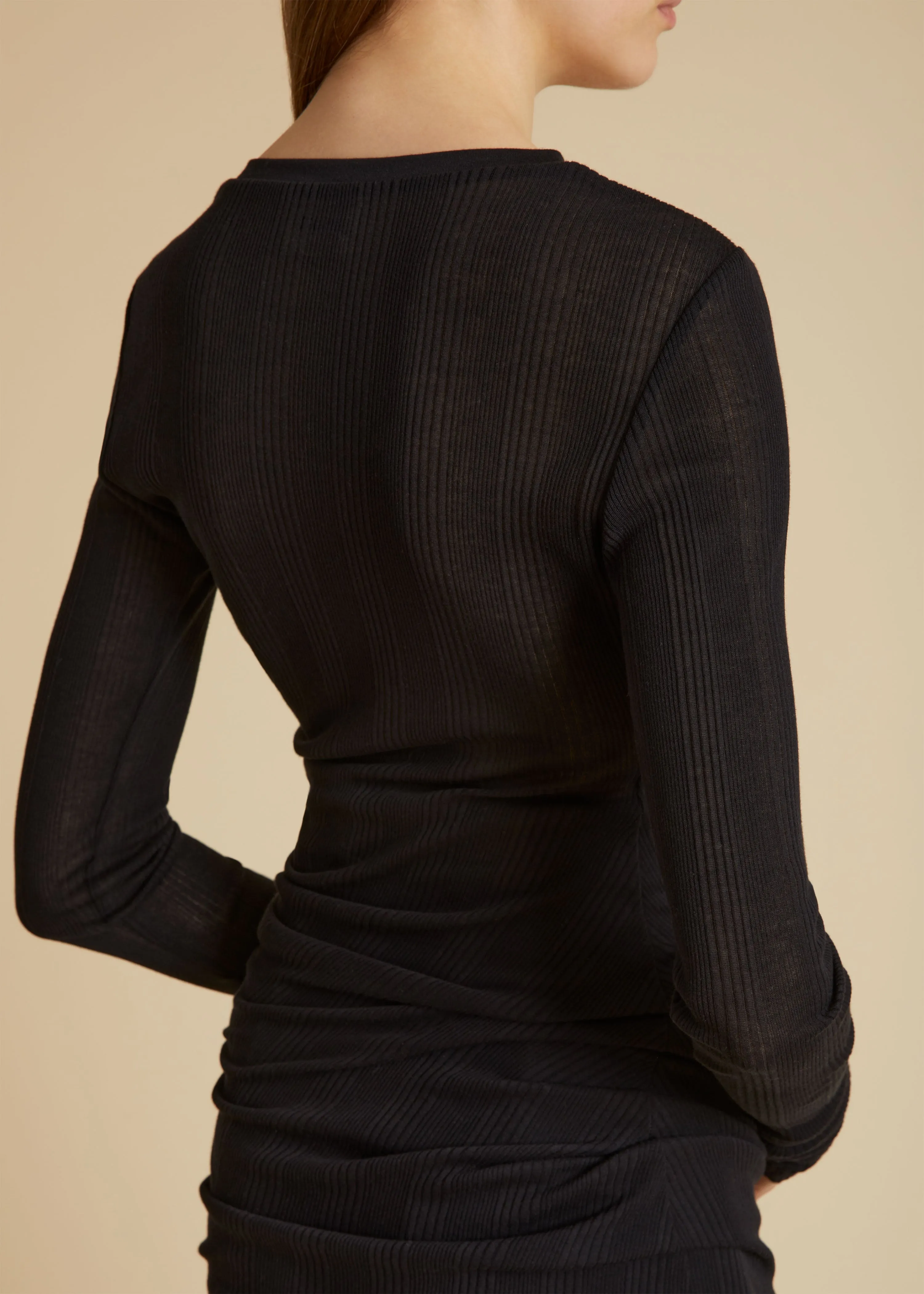 The Lenora Top in Black sold by KHAITE product image thumbnail 4