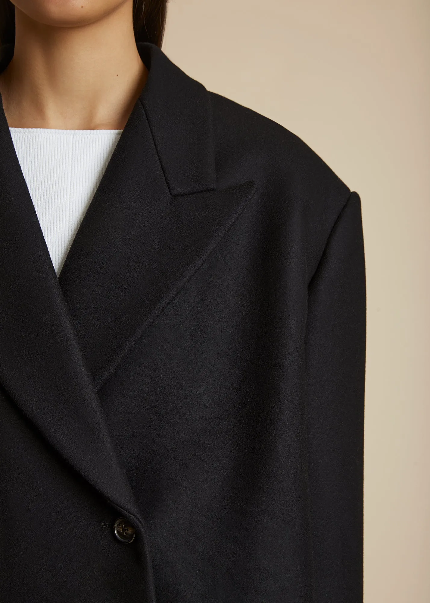 The Raymond Jacket in Black Wool sold by KHAITE product image thumbnail 5