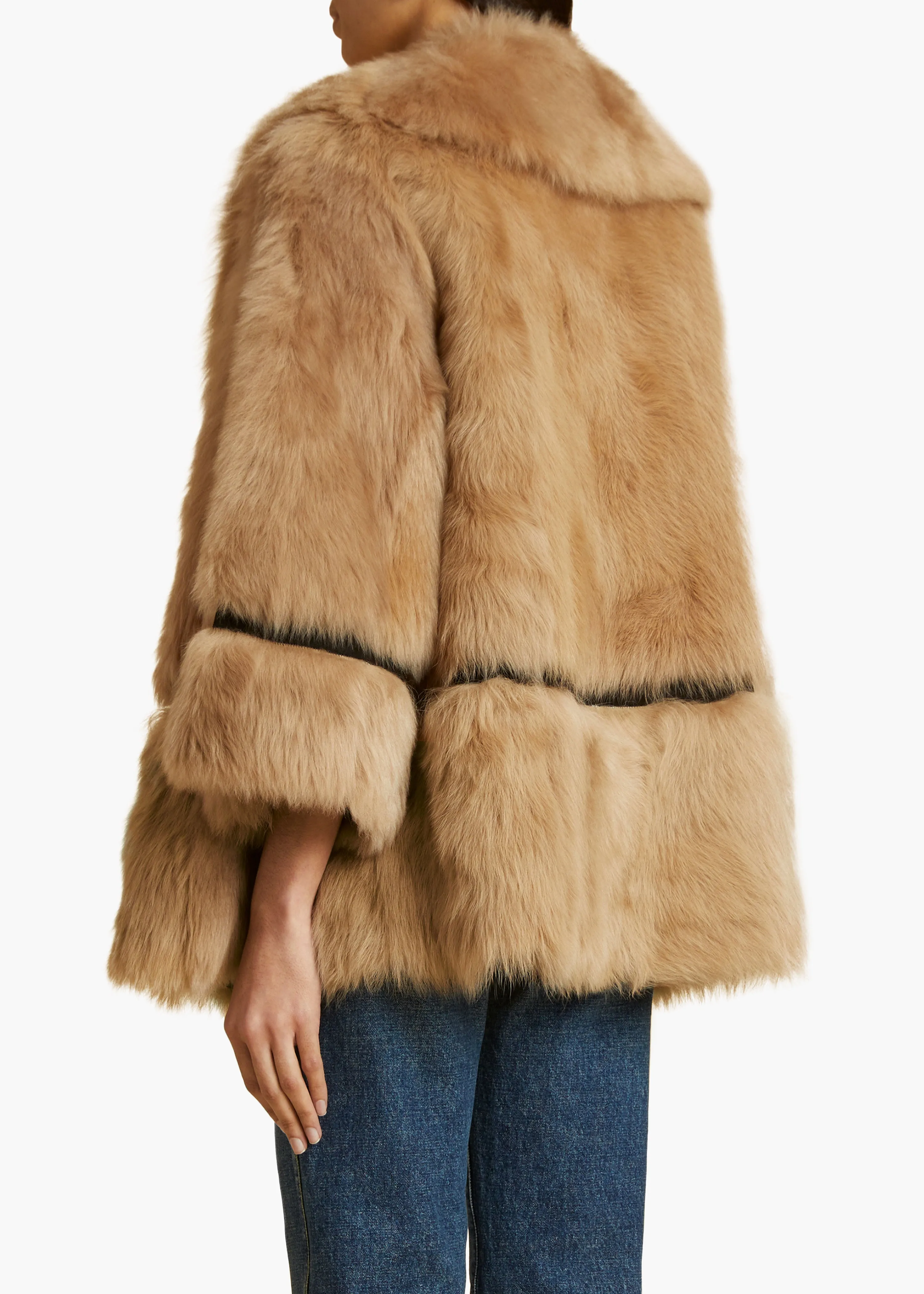 Adelaide Shearling Jacket in Natural sold by KHAITE product image thumbnail 4