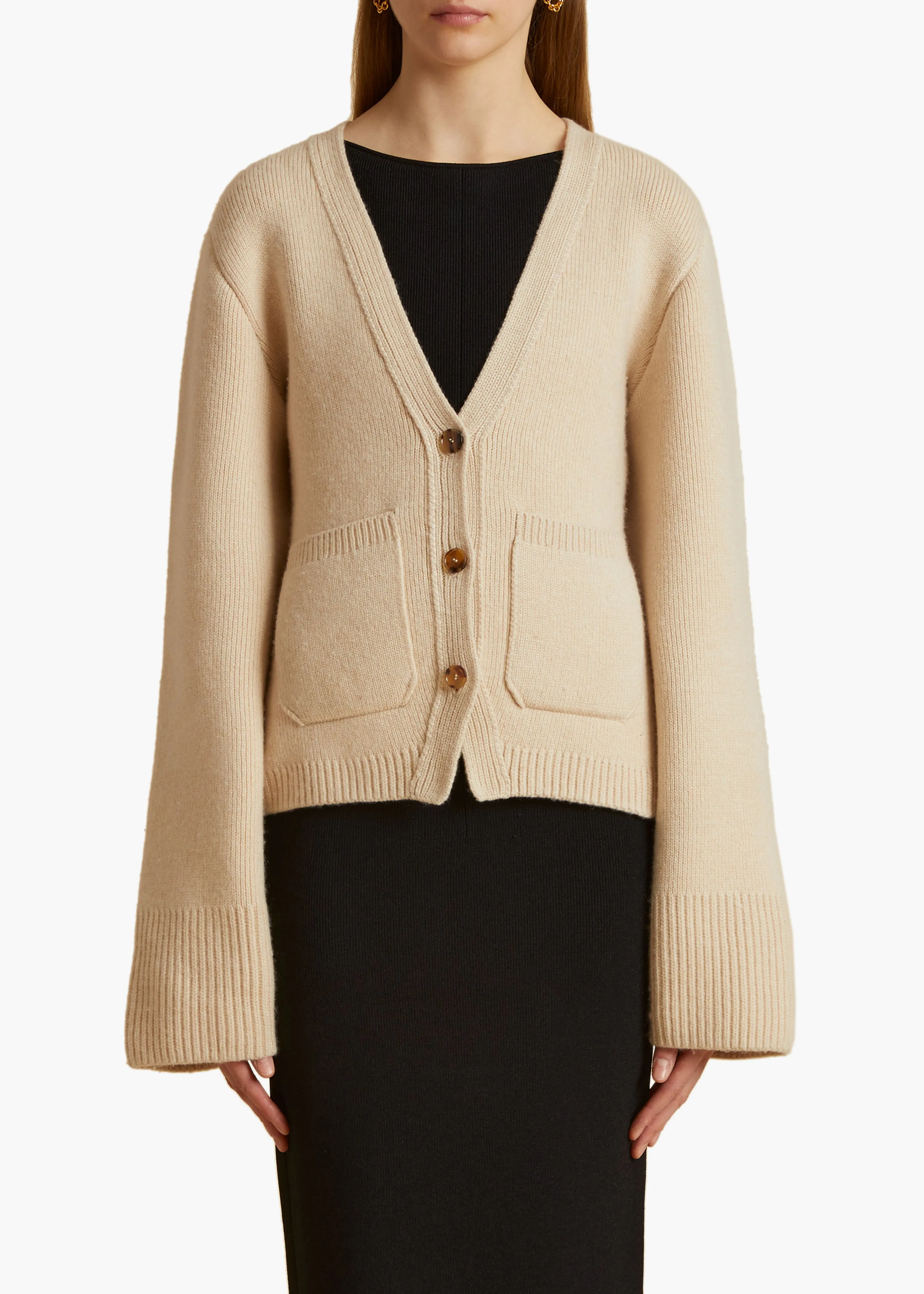 Scarlet Cardigan in Custard sold by KHAITE product image thumbnail 3