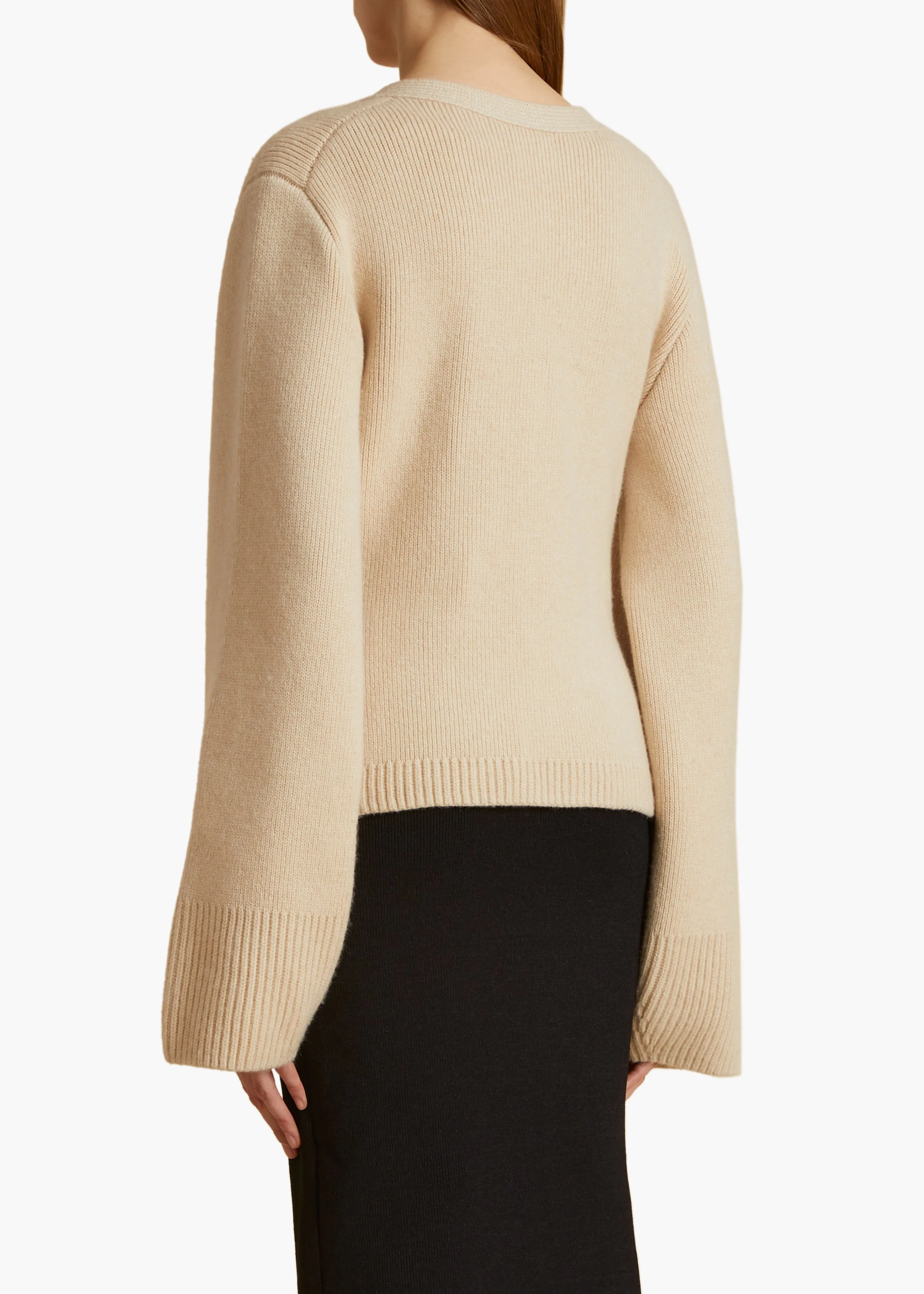 Scarlet Cardigan in Custard sold by KHAITE product image thumbnail 4