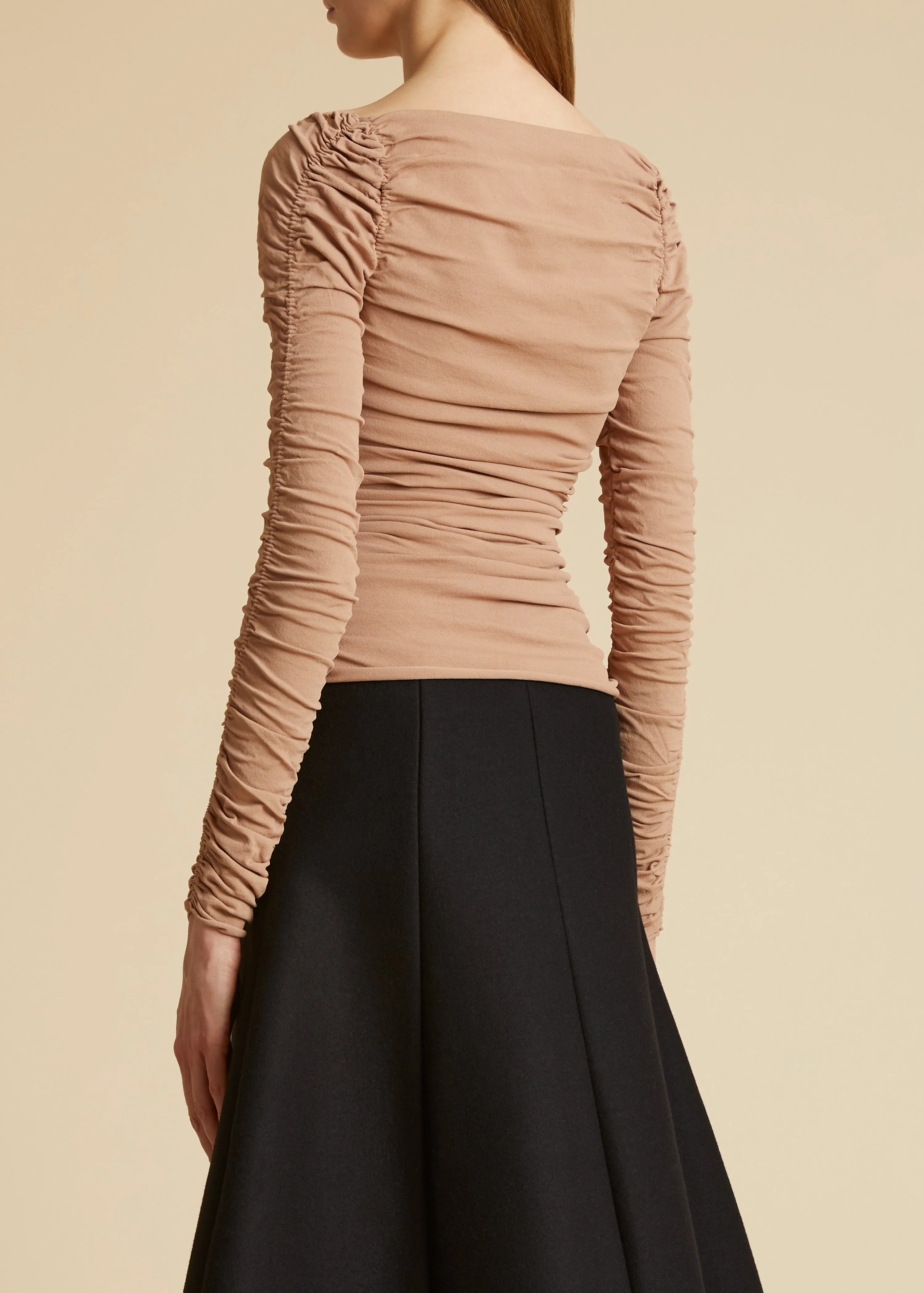 The Tala Top in Almond sold by KHAITE product image thumbnail 3