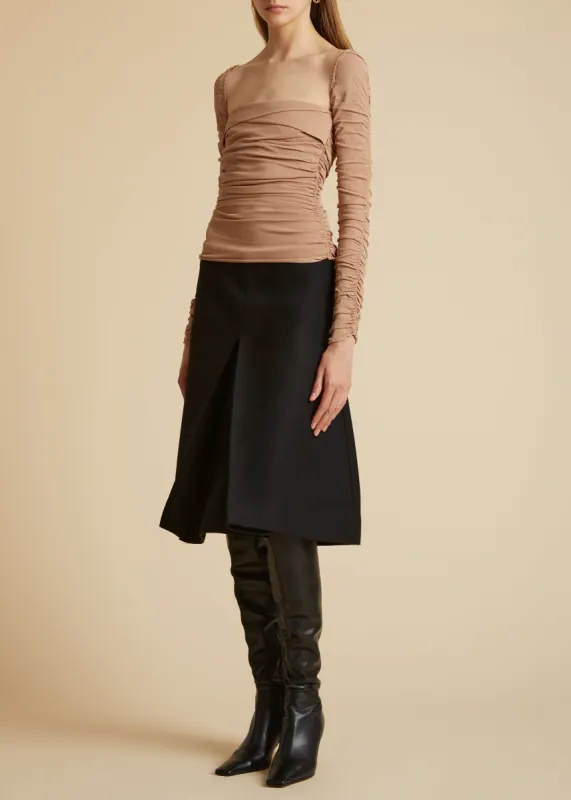 The Tala Top in Almond sold by KHAITE