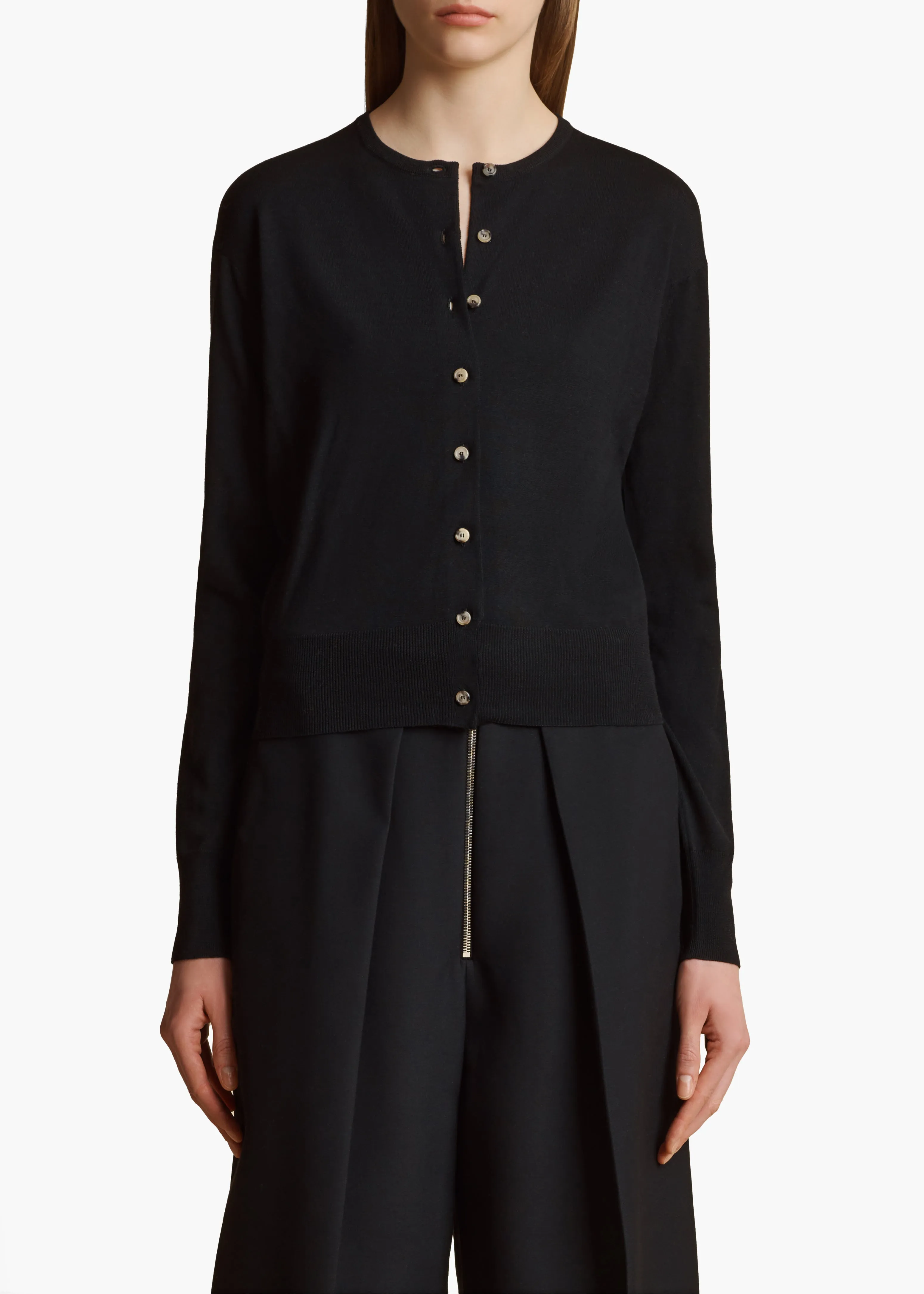 Jackie Cardigan in Black sold by KHAITE product image thumbnail 3