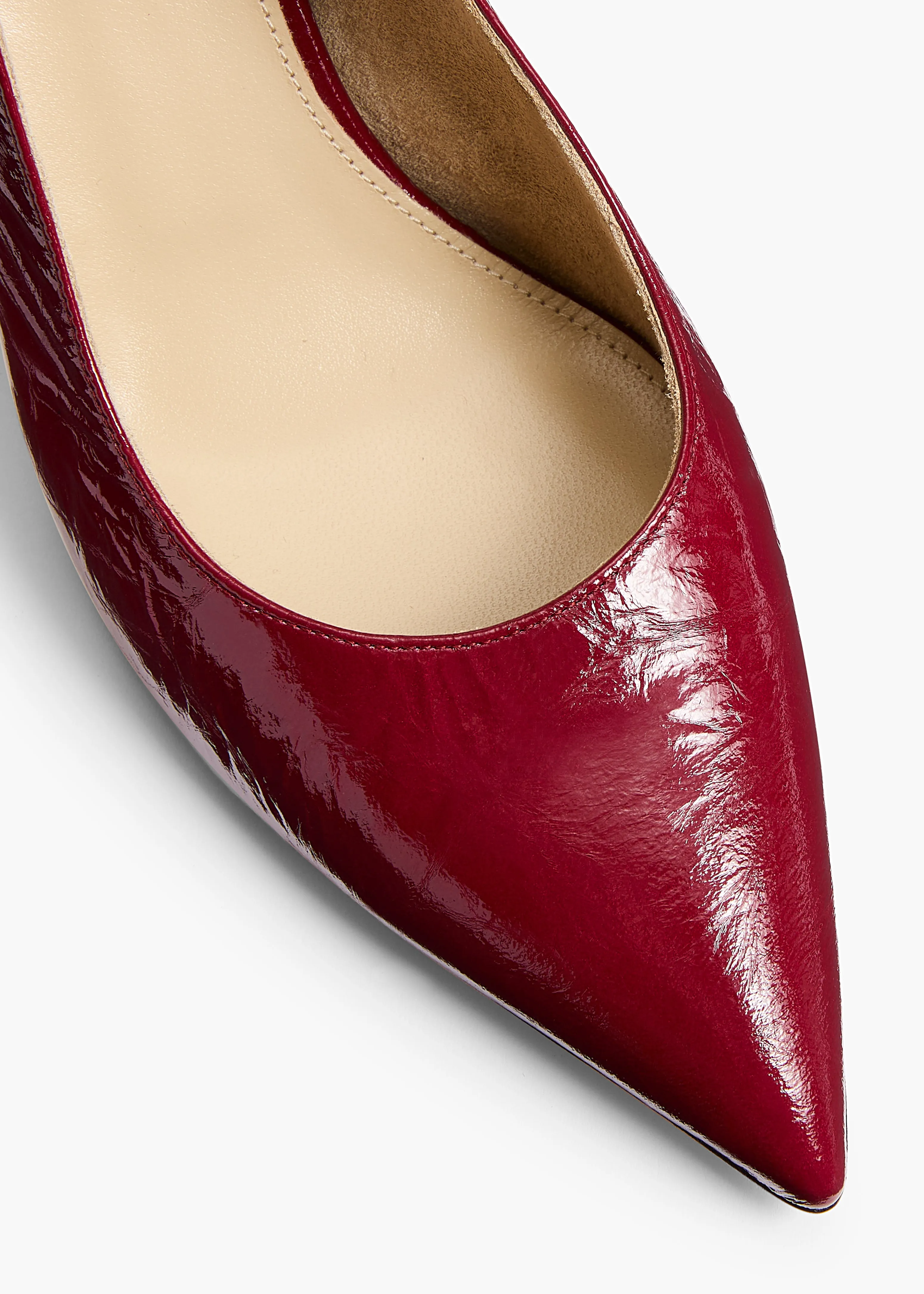 River Slingback Pump in Oxblood Crinkled Leather sold by KHAITE product image thumbnail 4