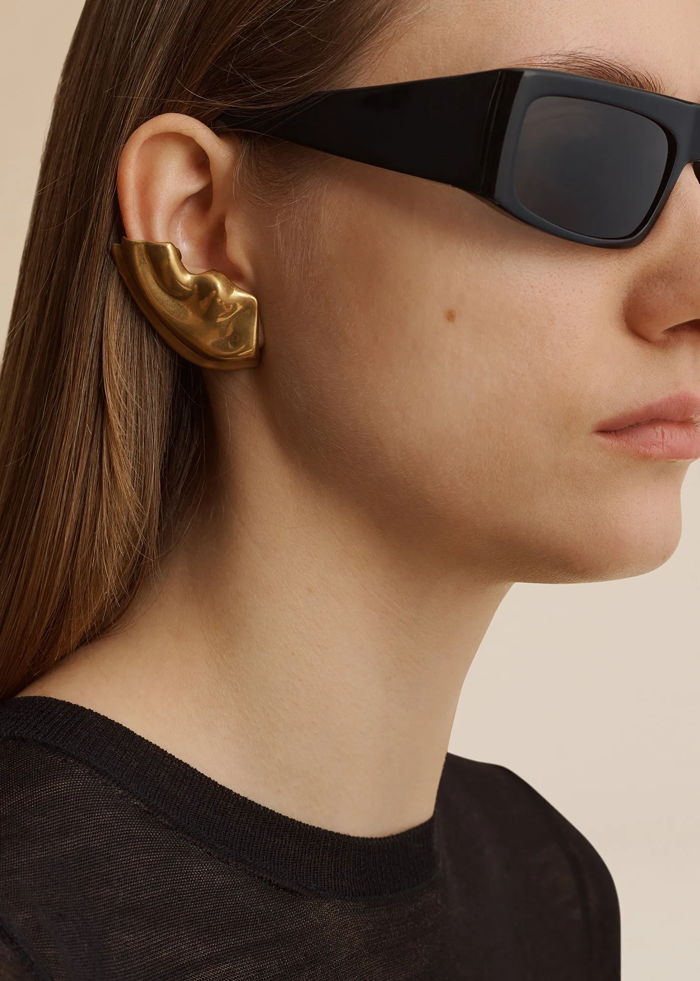 Amato Earrings in Antique Gold sold by KHAITE product image thumbnail 2