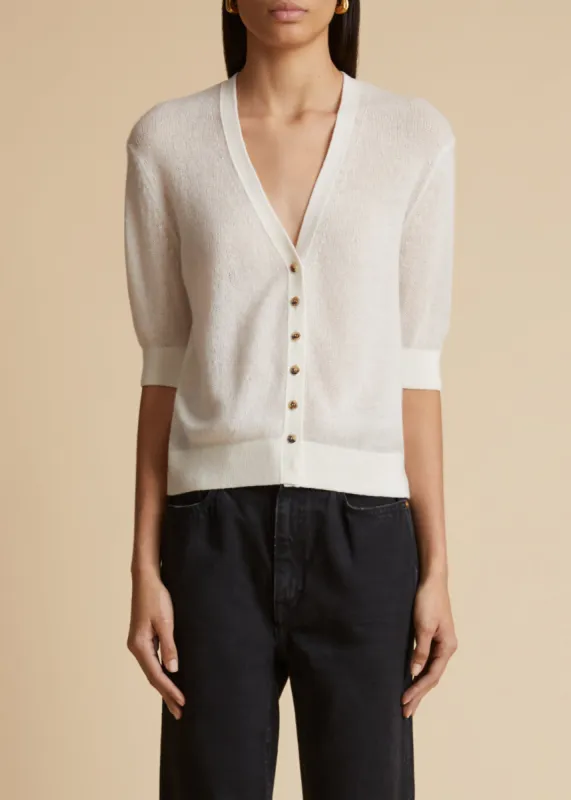 The Dianna Cardigan in Glaze sold by KHAITE