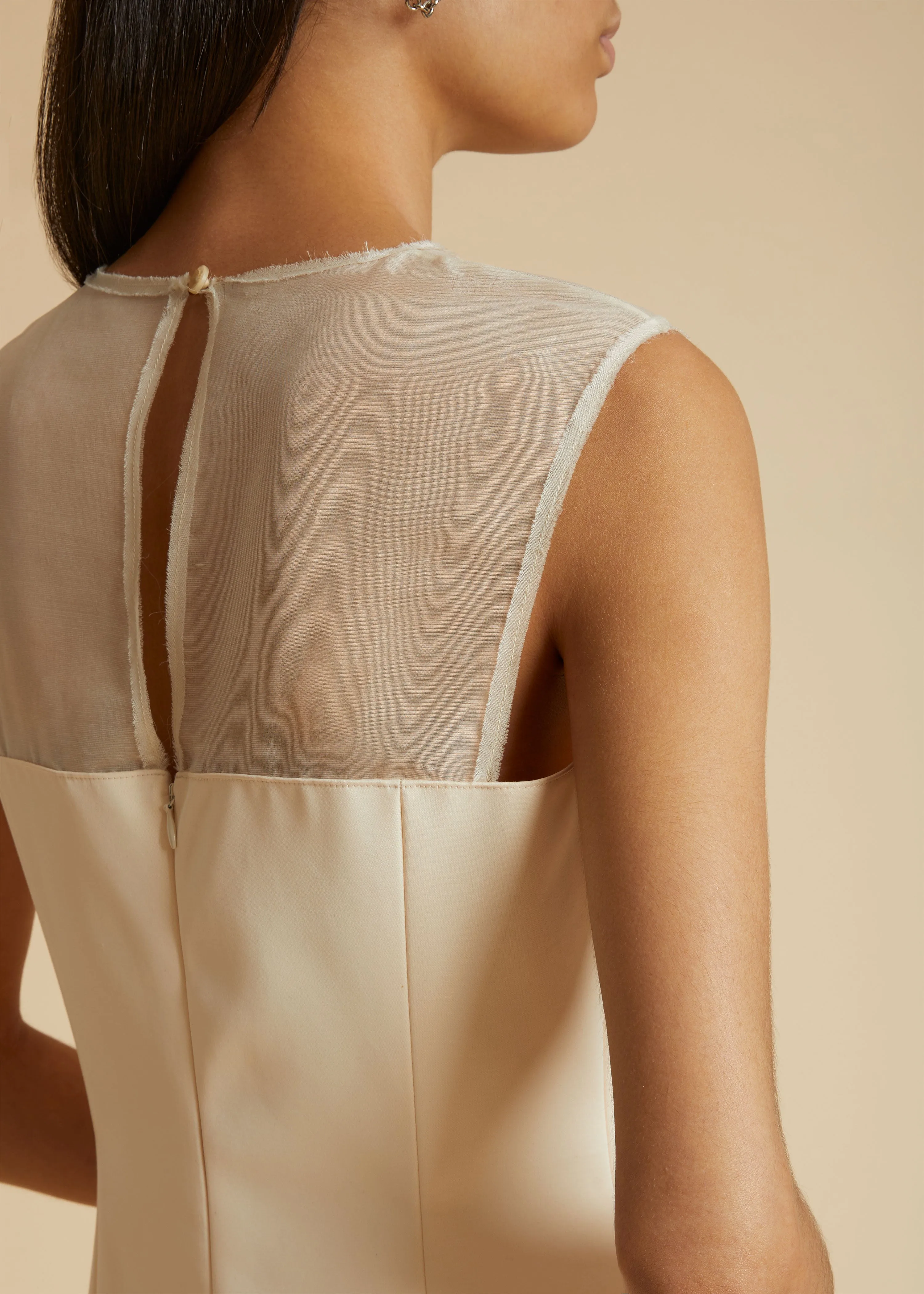 The Sasmo Top in Bone sold by KHAITE product image thumbnail 4