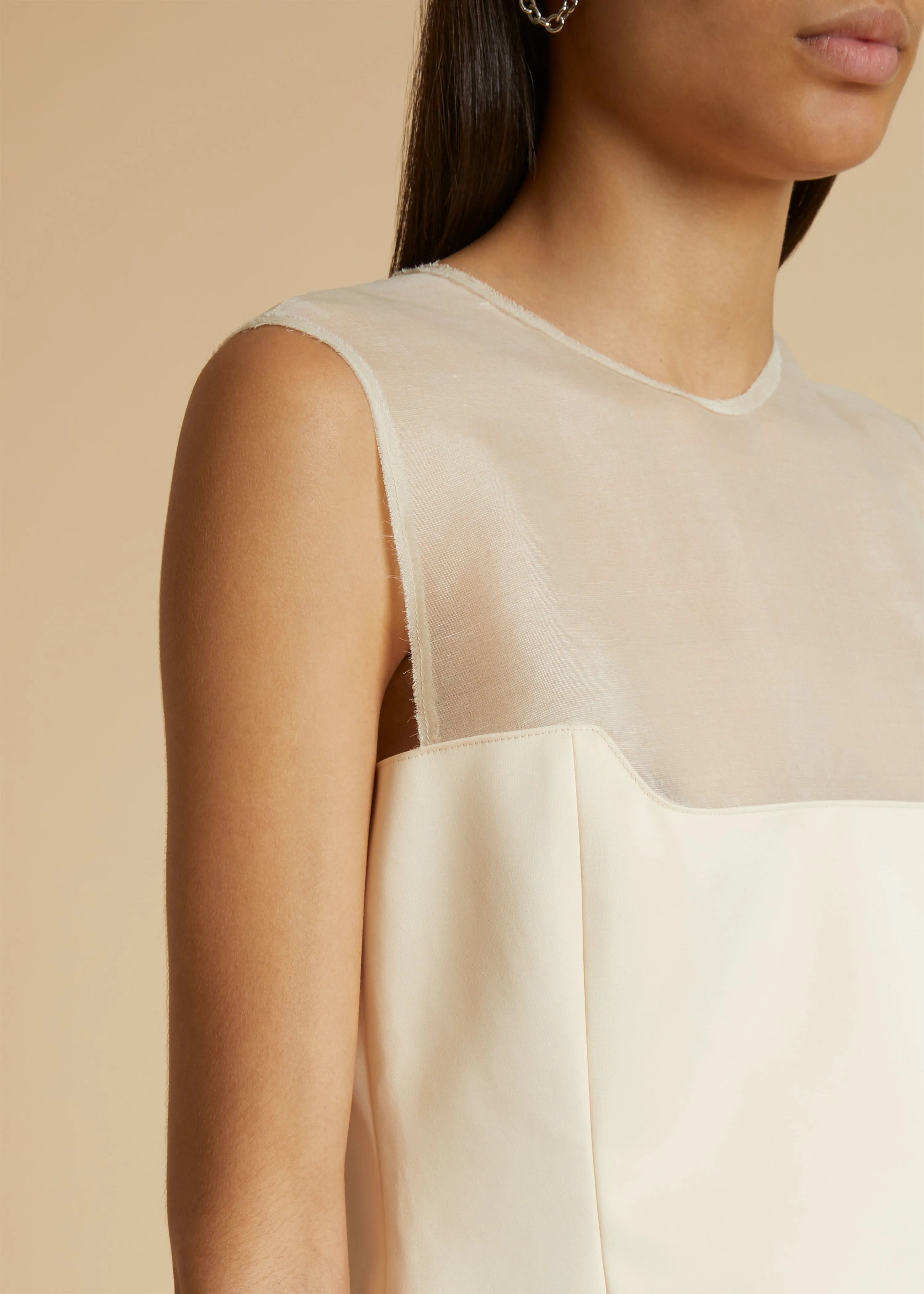 The Sasmo Top in Bone sold by KHAITE product image thumbnail 5