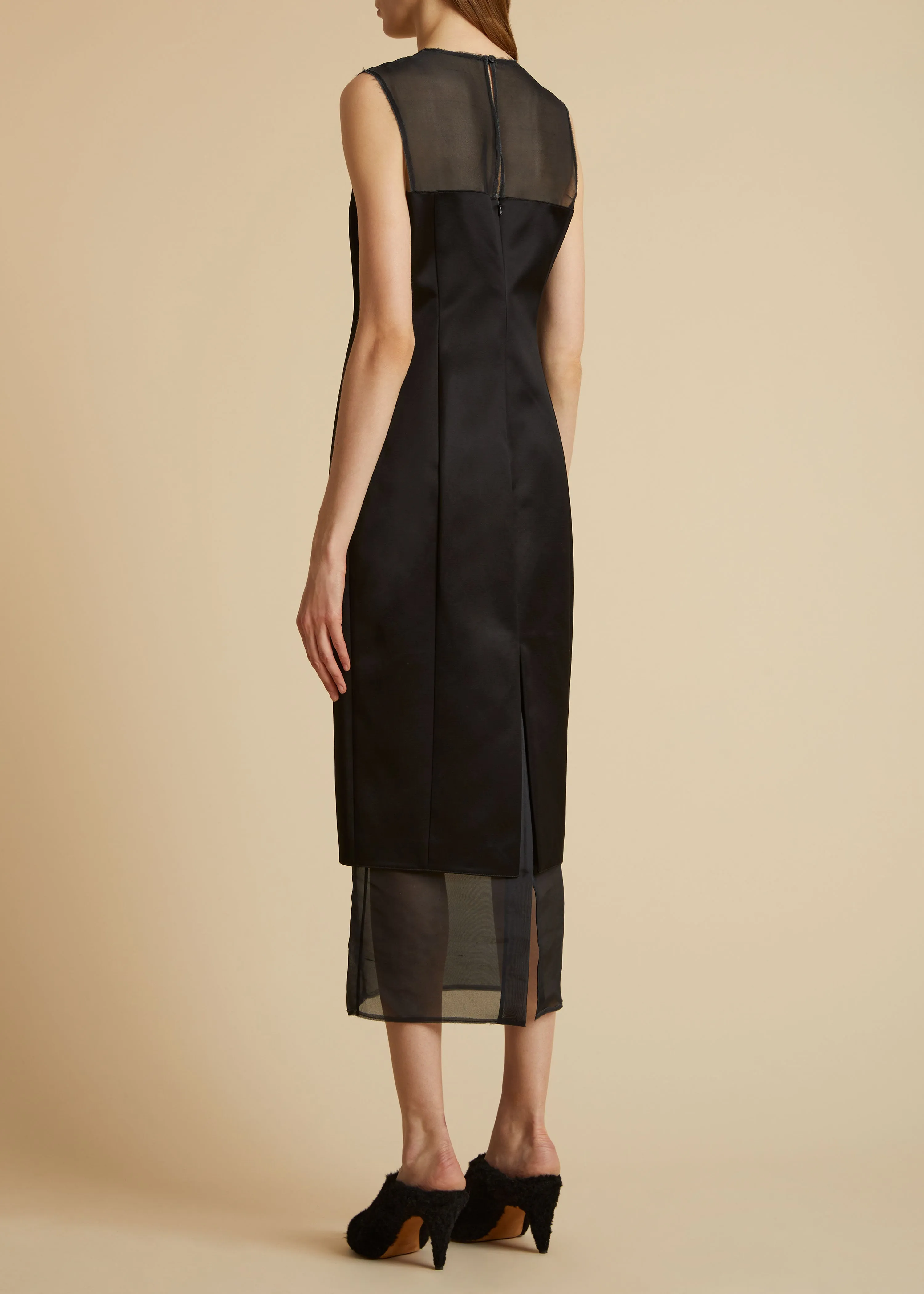 The Dissa Dress in Black Satin sold by KHAITE product image thumbnail 3