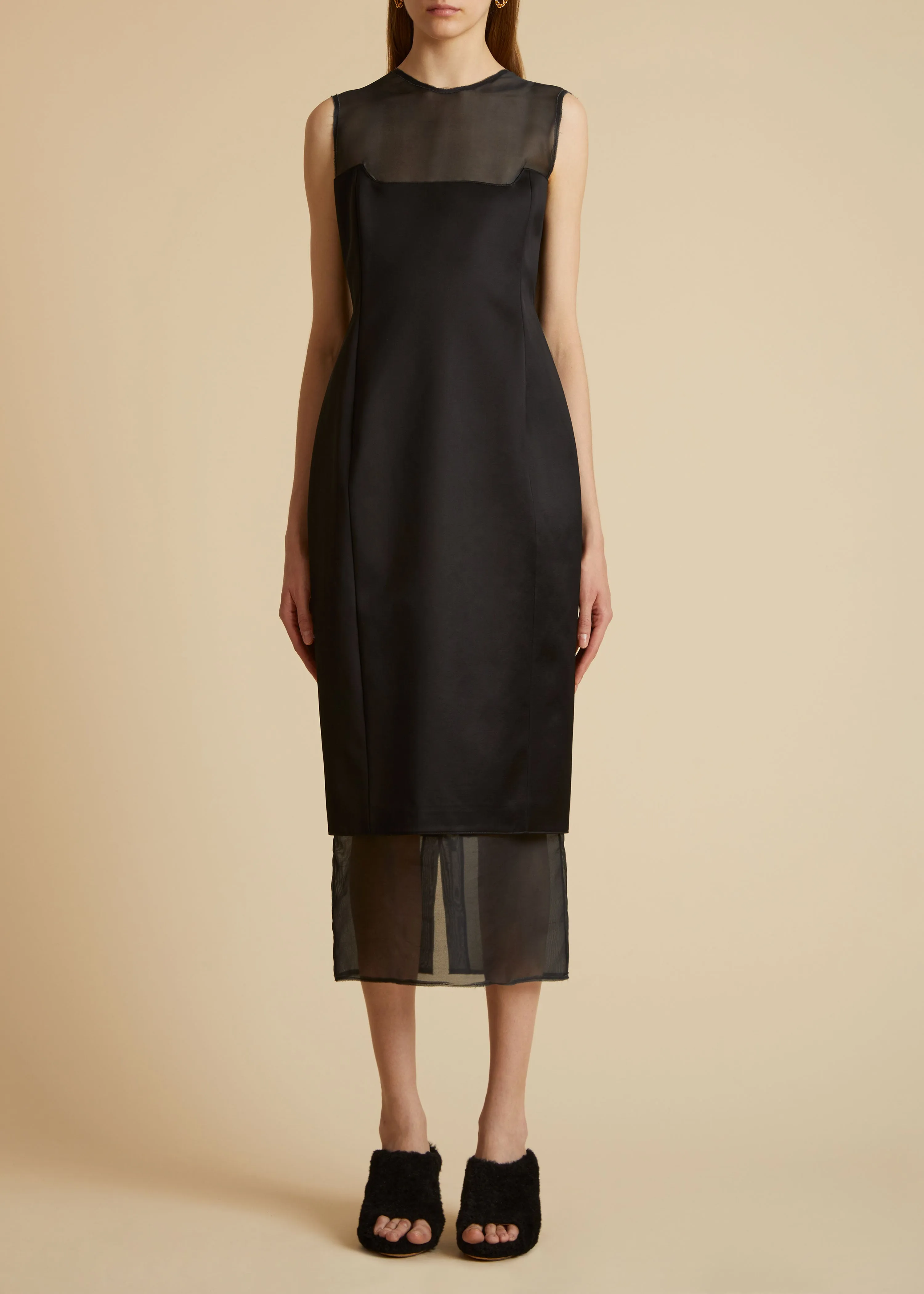 The Dissa Dress in Black Satin sold by KHAITE product image thumbnail 2