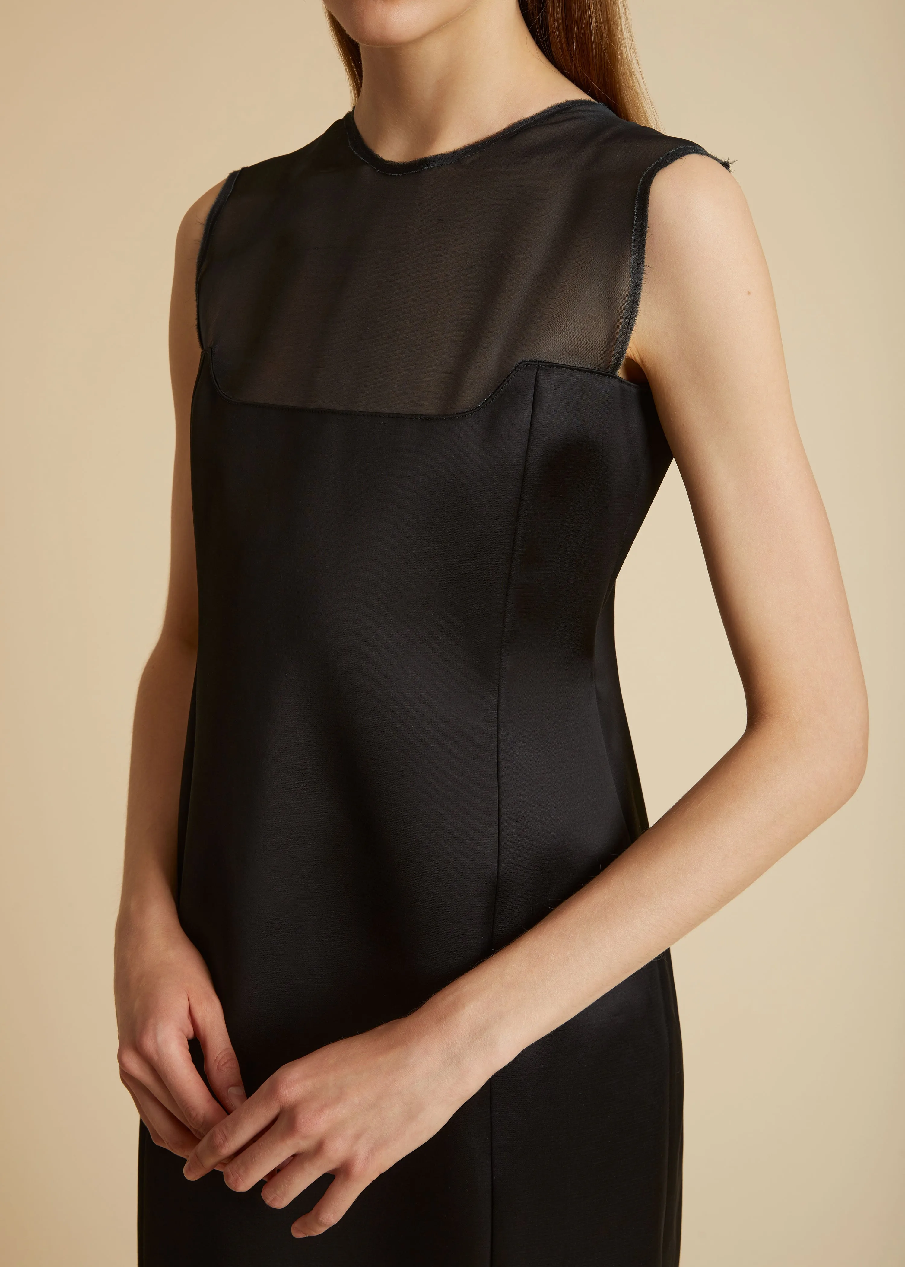The Dissa Dress in Black Satin sold by KHAITE product image thumbnail 5