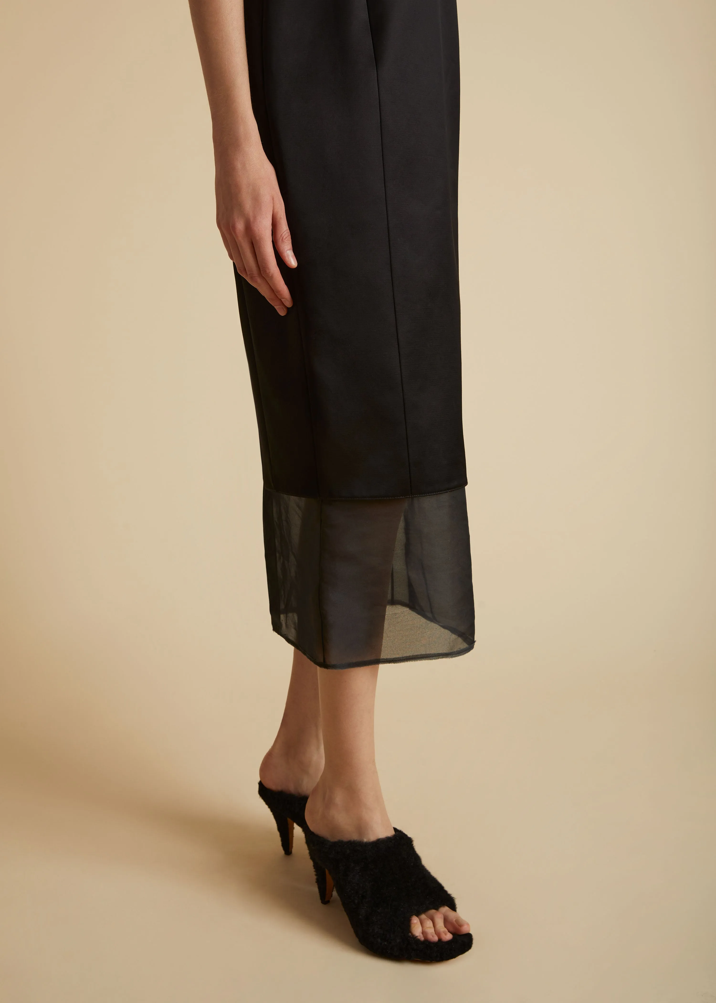 The Dissa Dress in Black Satin sold by KHAITE product image thumbnail 4