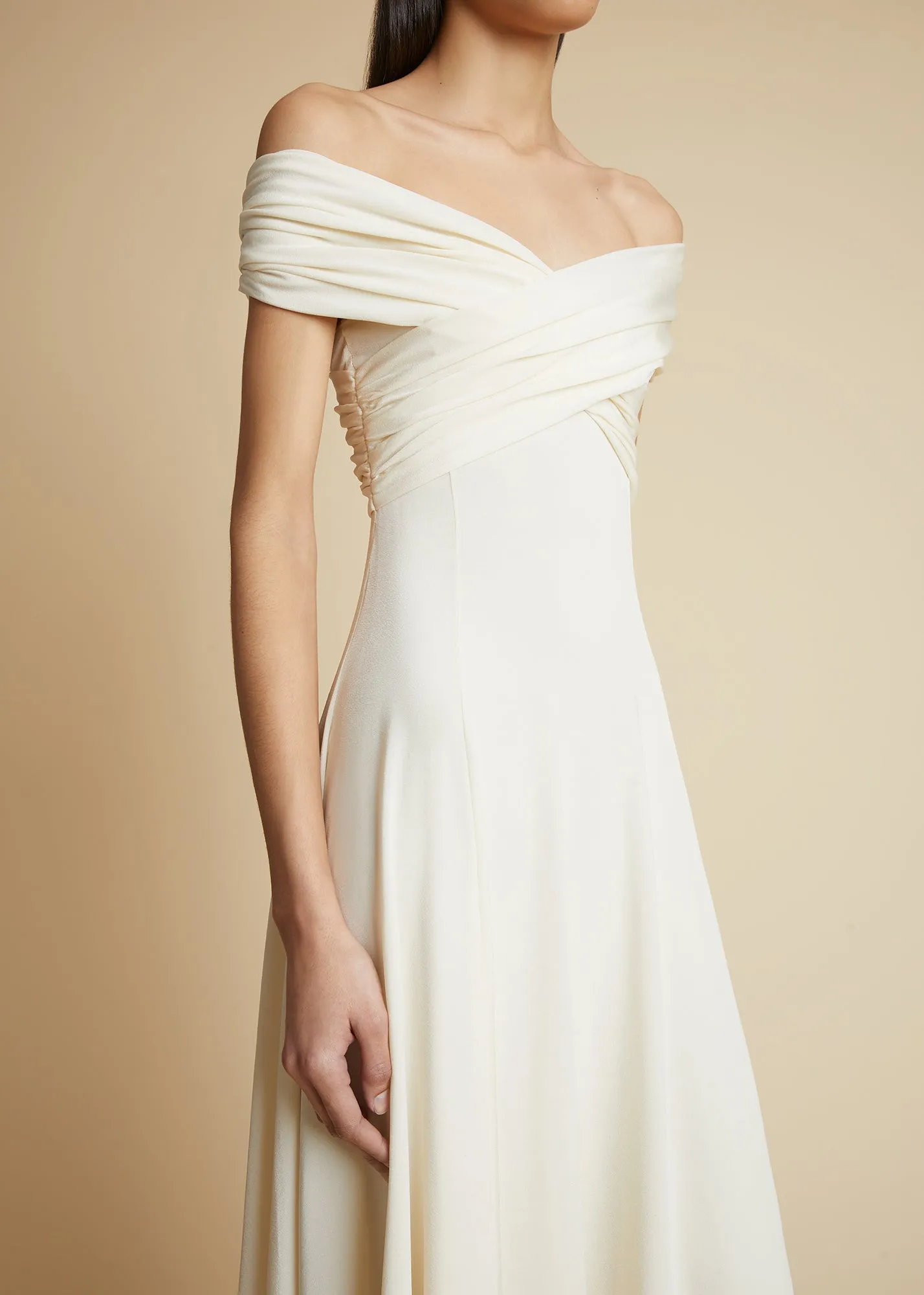 Bruna Dress in Cream sold by KHAITE product image thumbnail 5
