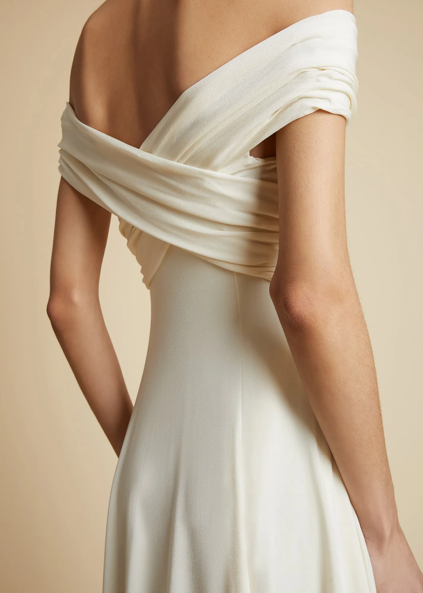 Bruna Dress in Cream sold by KHAITE product image thumbnail 4