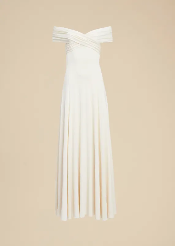 Bruna Dress in Cream sold by KHAITE