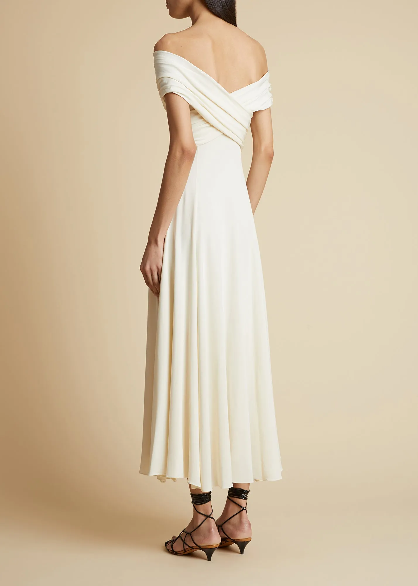 Bruna Dress in Cream sold by KHAITE product image thumbnail 3