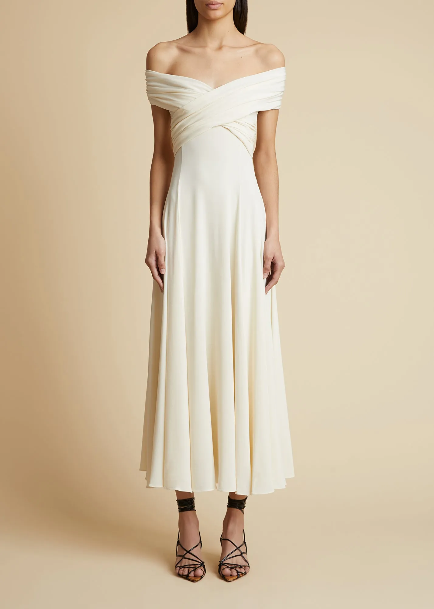 Bruna Dress in Cream sold by KHAITE product image thumbnail 2