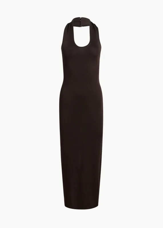 Coraline Dress in Espresso sold by KHAITE