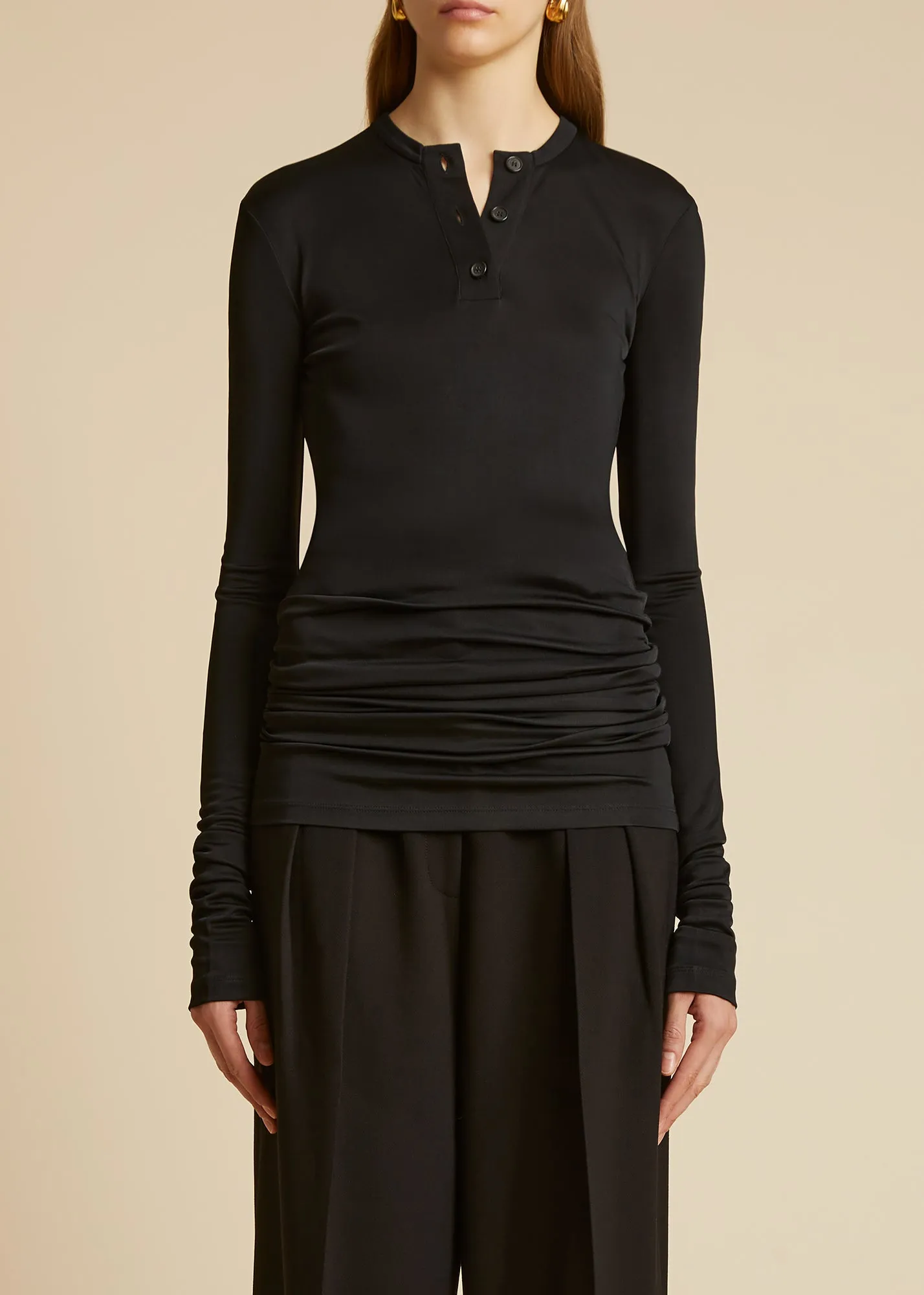 The Byron Top in Black sold by KHAITE product image thumbnail 2