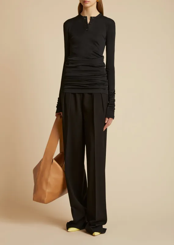 The Byron Top in Black sold by KHAITE