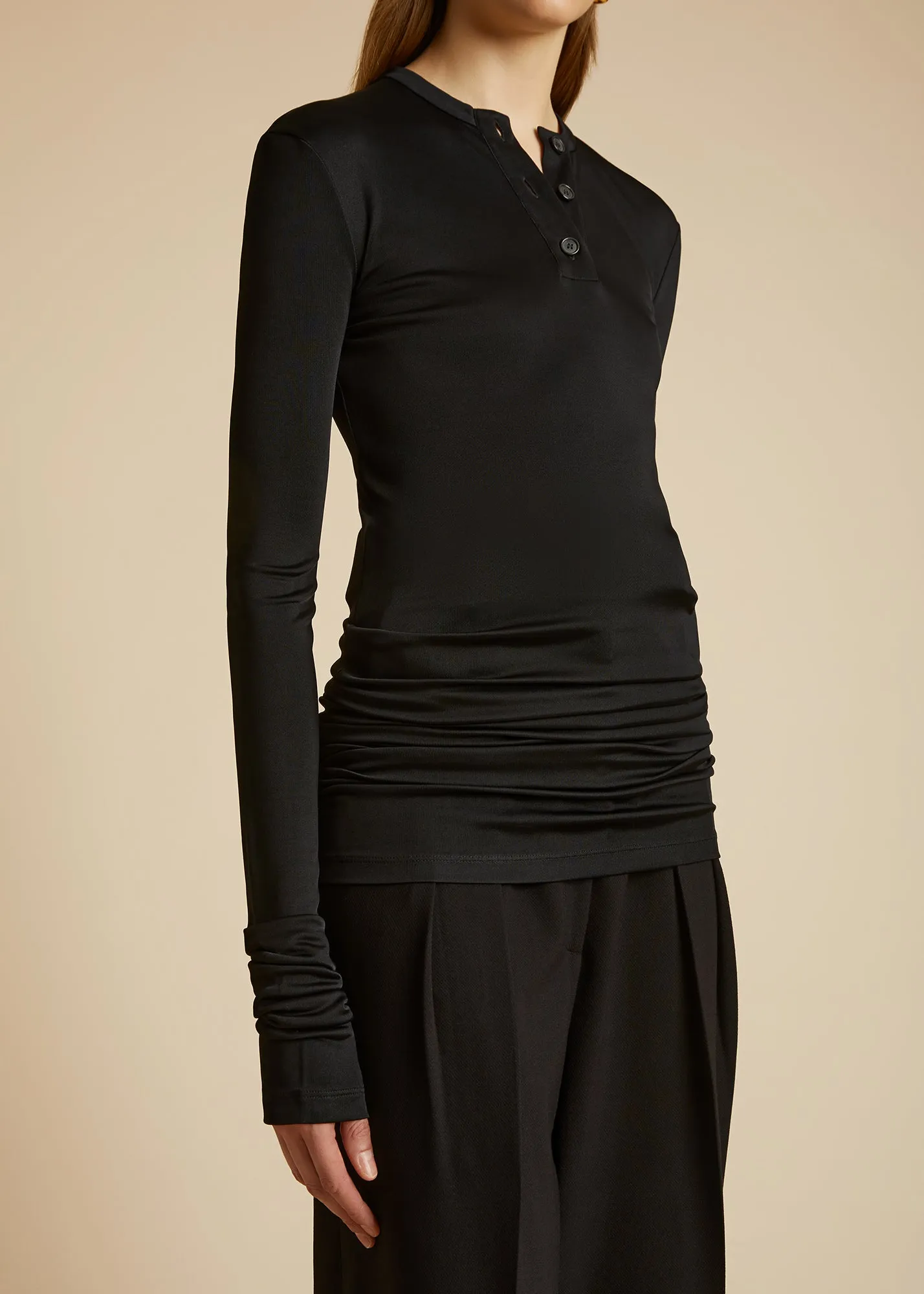 The Byron Top in Black sold by KHAITE product image thumbnail 4