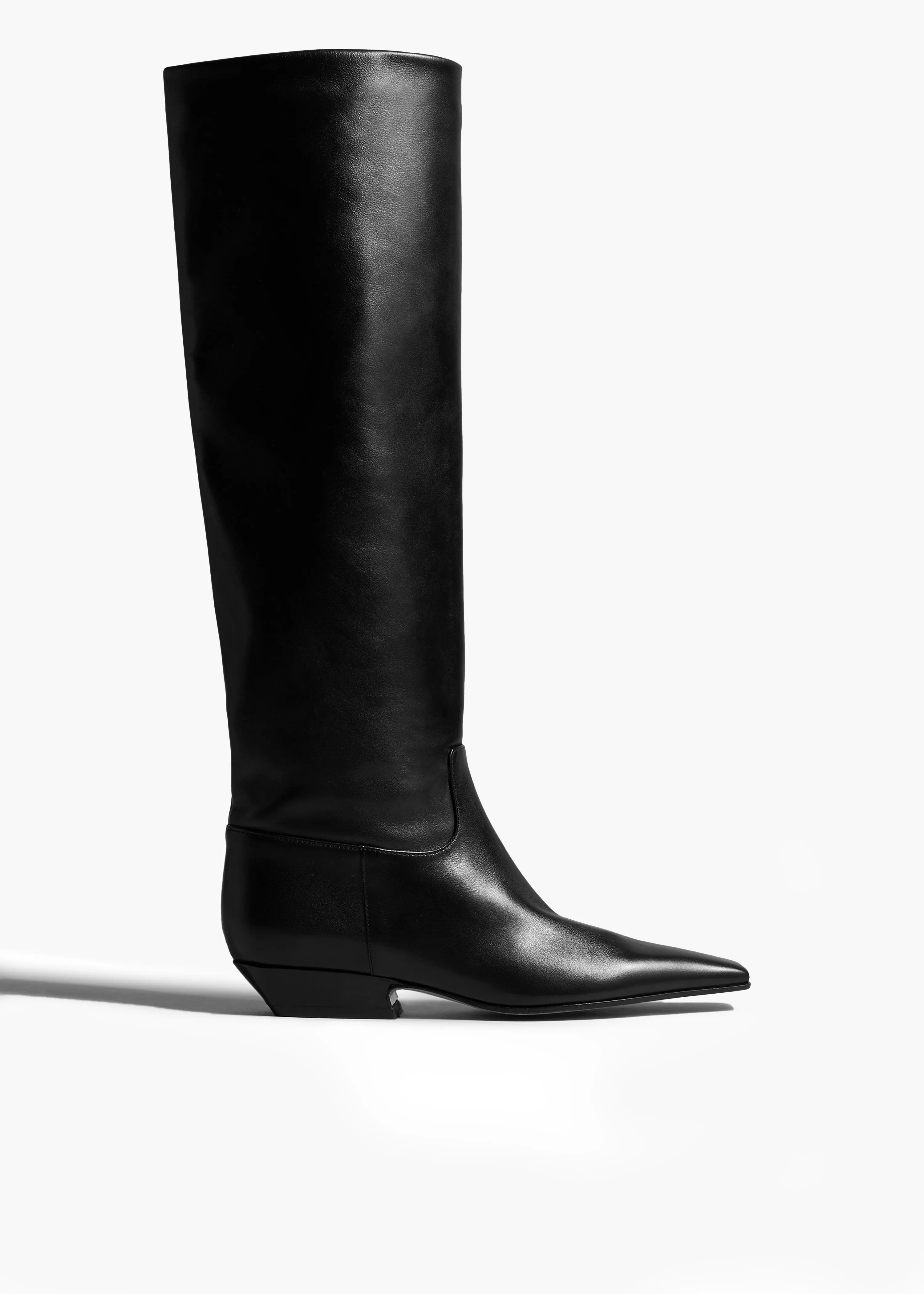 Marfa Knee-High Boot in Black Leather sold by KHAITE