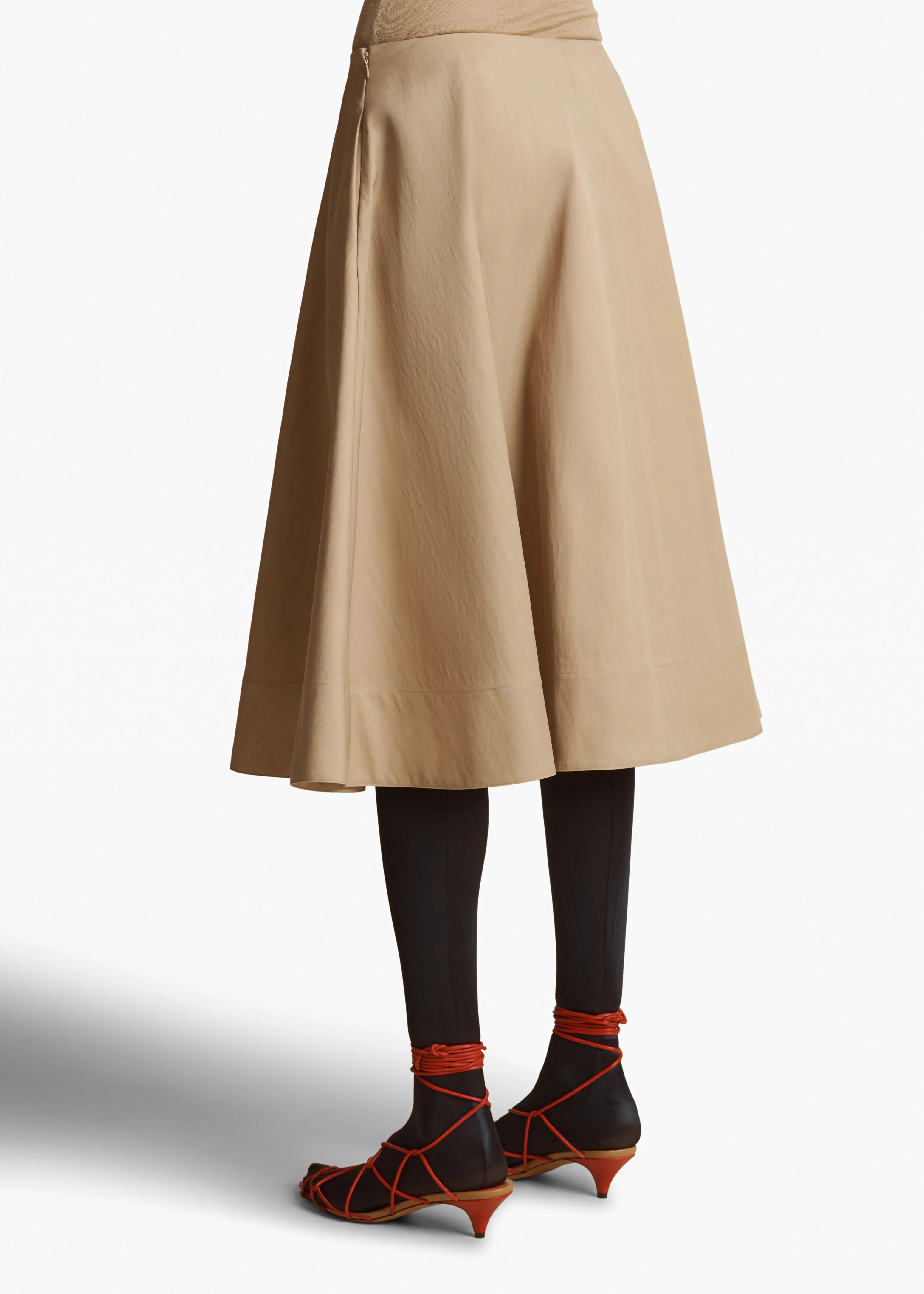 Renta Skirt in Beige sold by KHAITE product image thumbnail 4