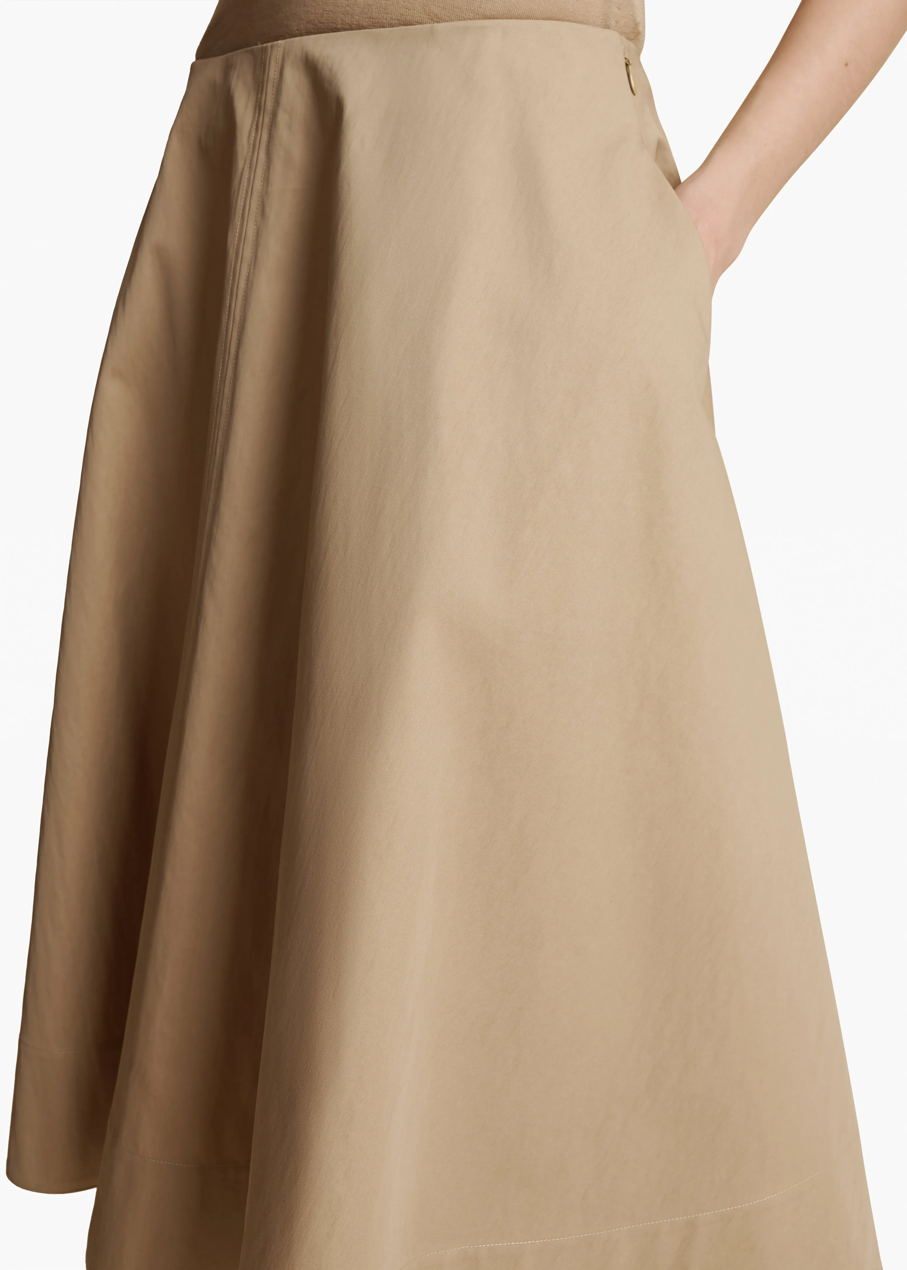 Renta Skirt in Beige sold by KHAITE product image thumbnail 5