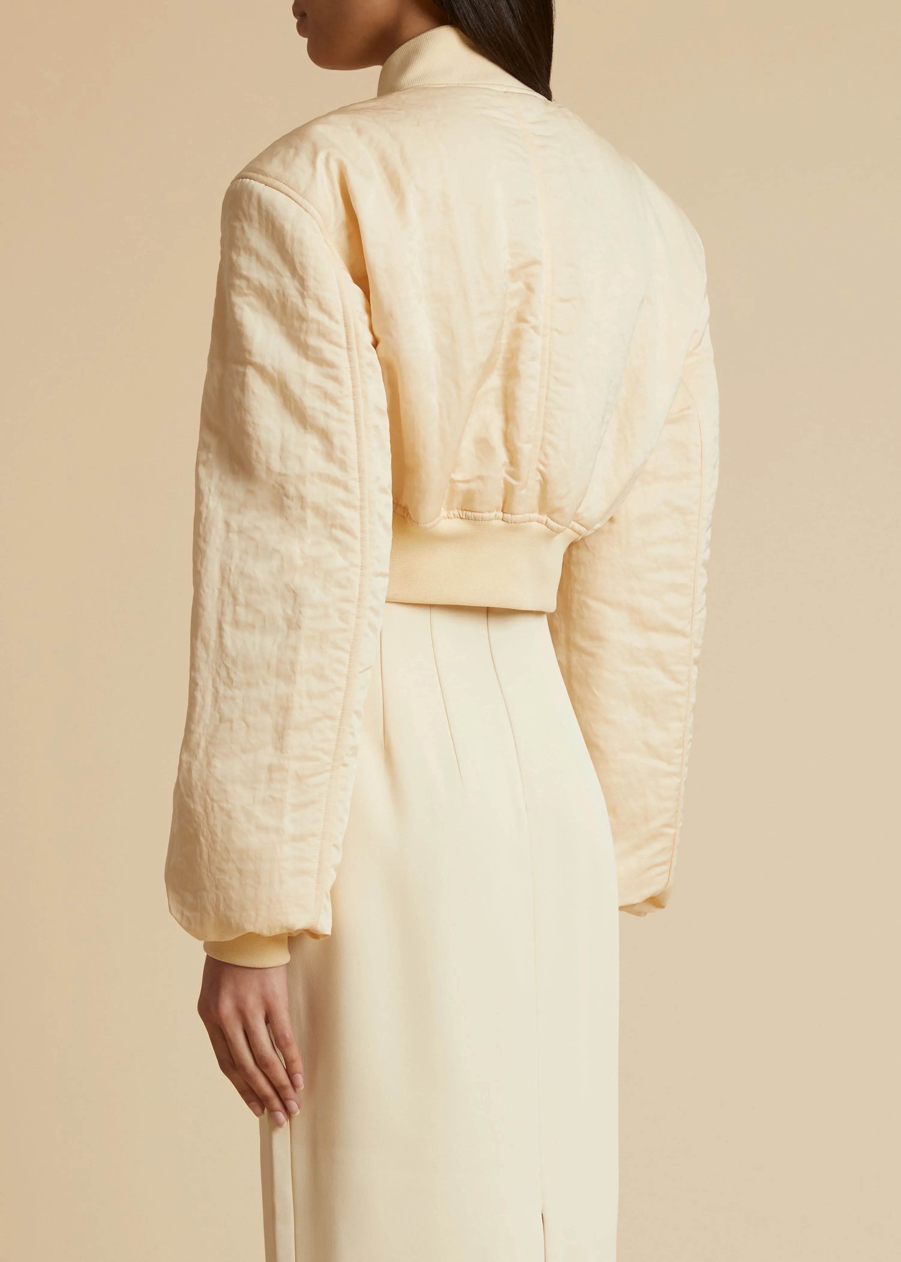 The Reggie Jacket in Bone sold by KHAITE product image thumbnail 3