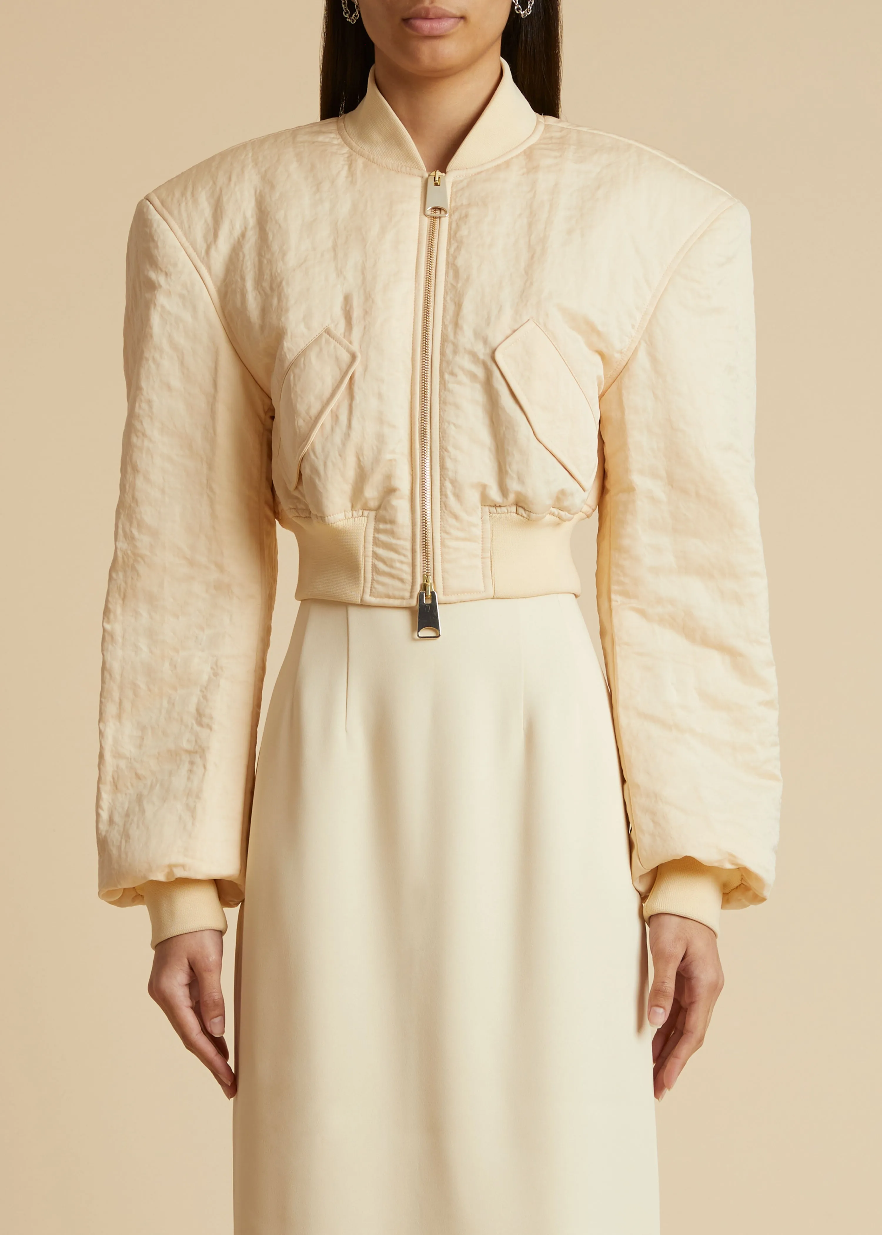 The Reggie Jacket in Bone sold by KHAITE product image thumbnail 2