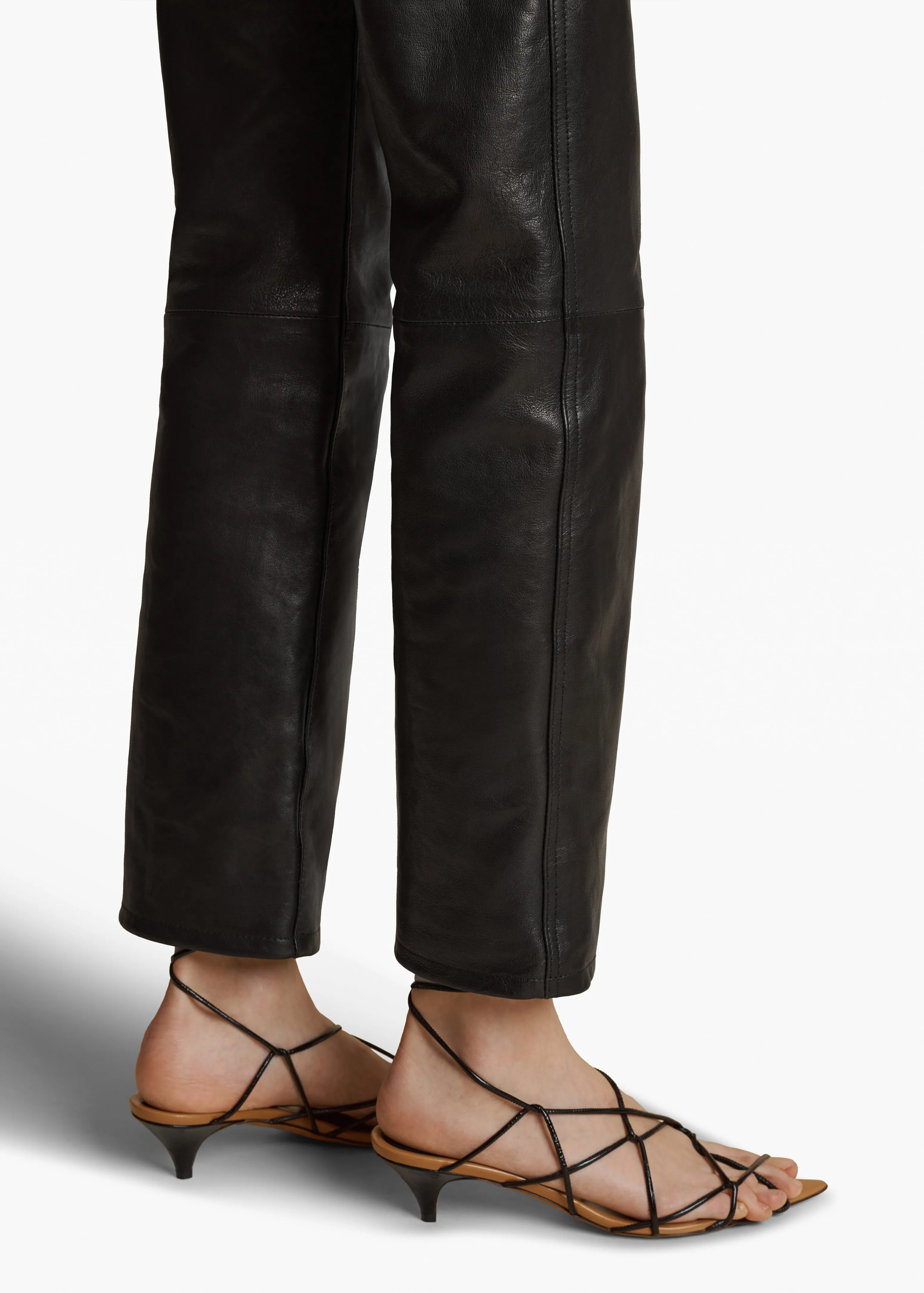 Danielle Pant in Black Leather sold by KHAITE product image thumbnail 5