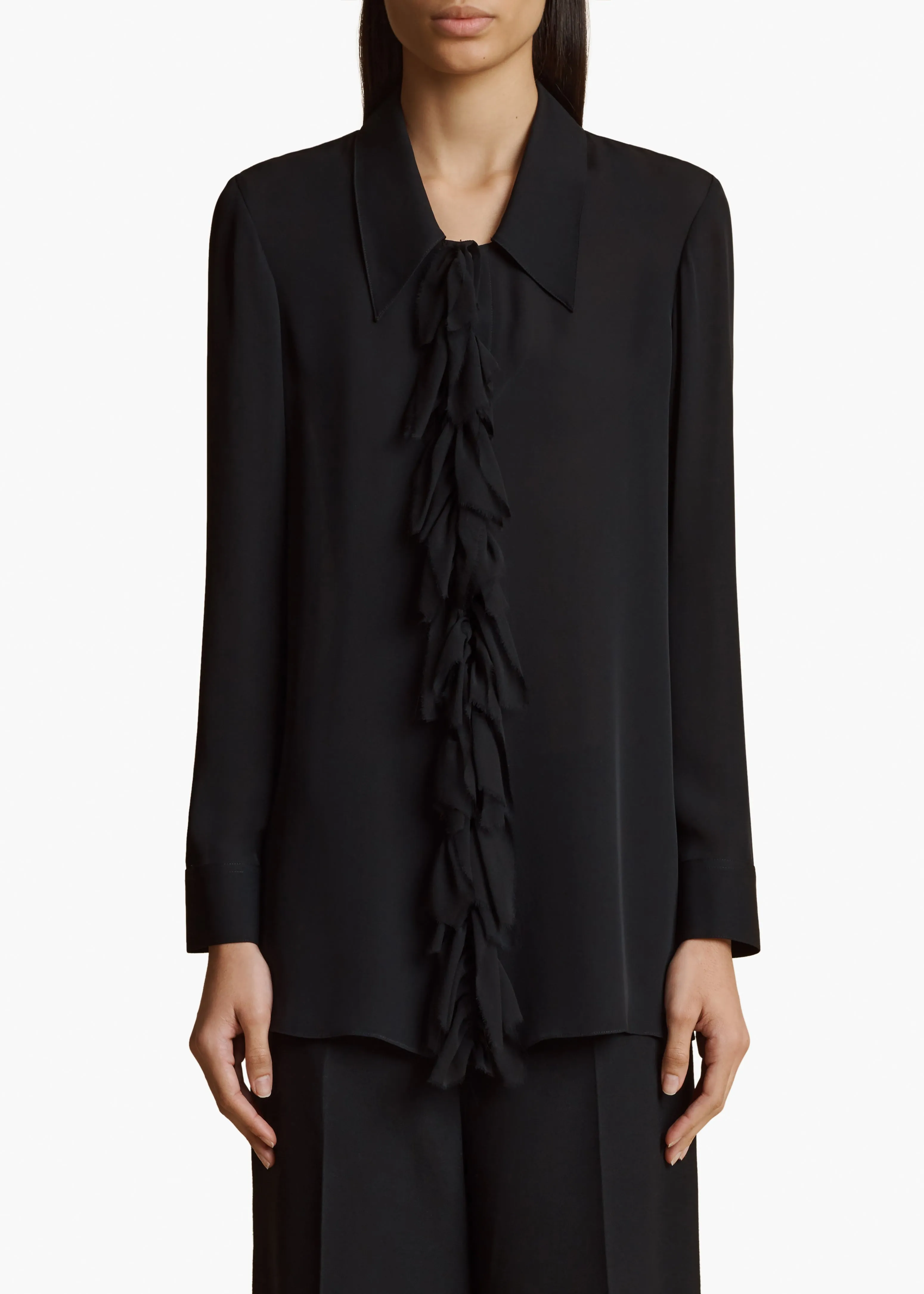 Luka Top in Black sold by KHAITE product image thumbnail 3