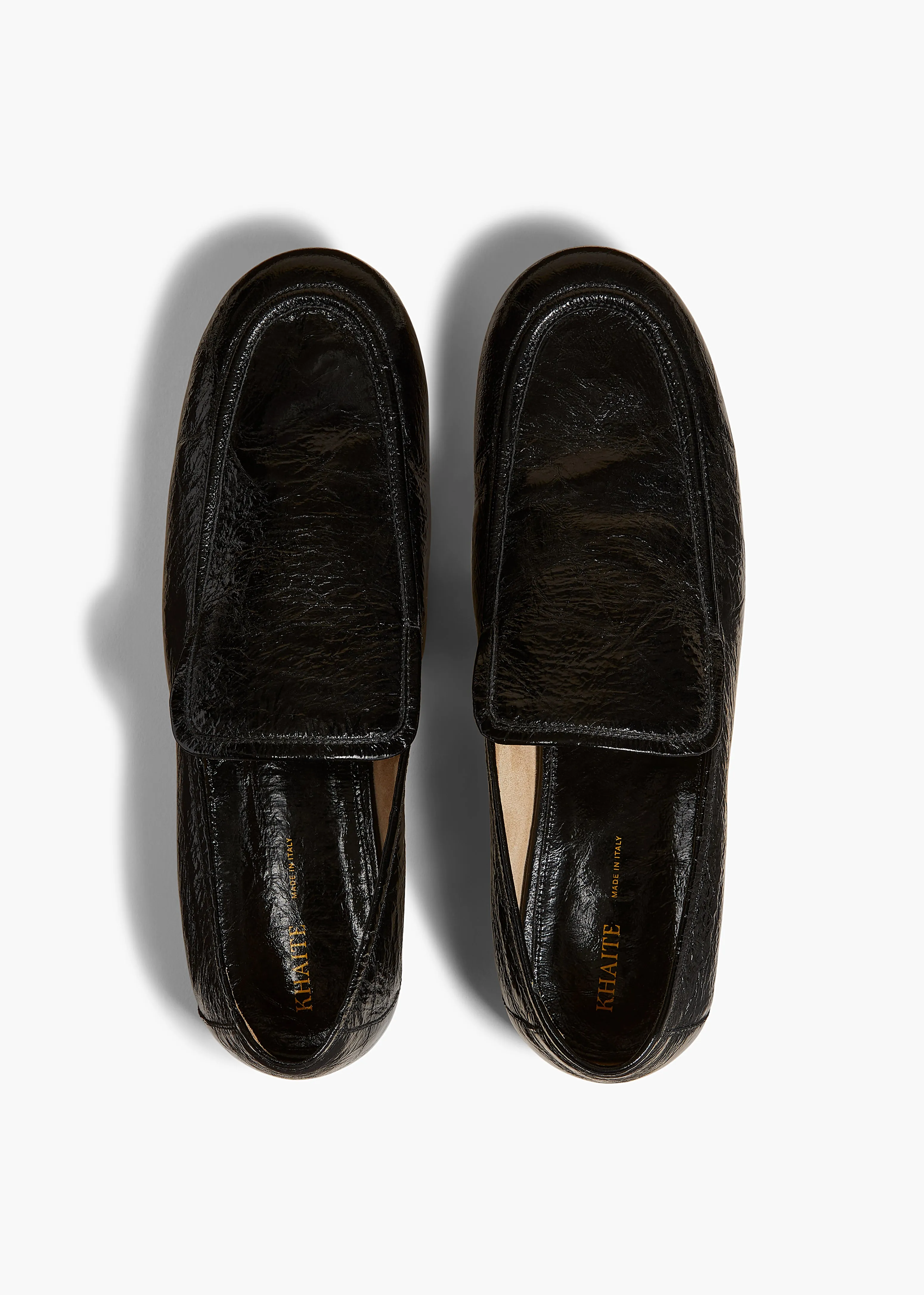 Alessia Loafer in Black Crinkled Leather sold by KHAITE product image thumbnail 3