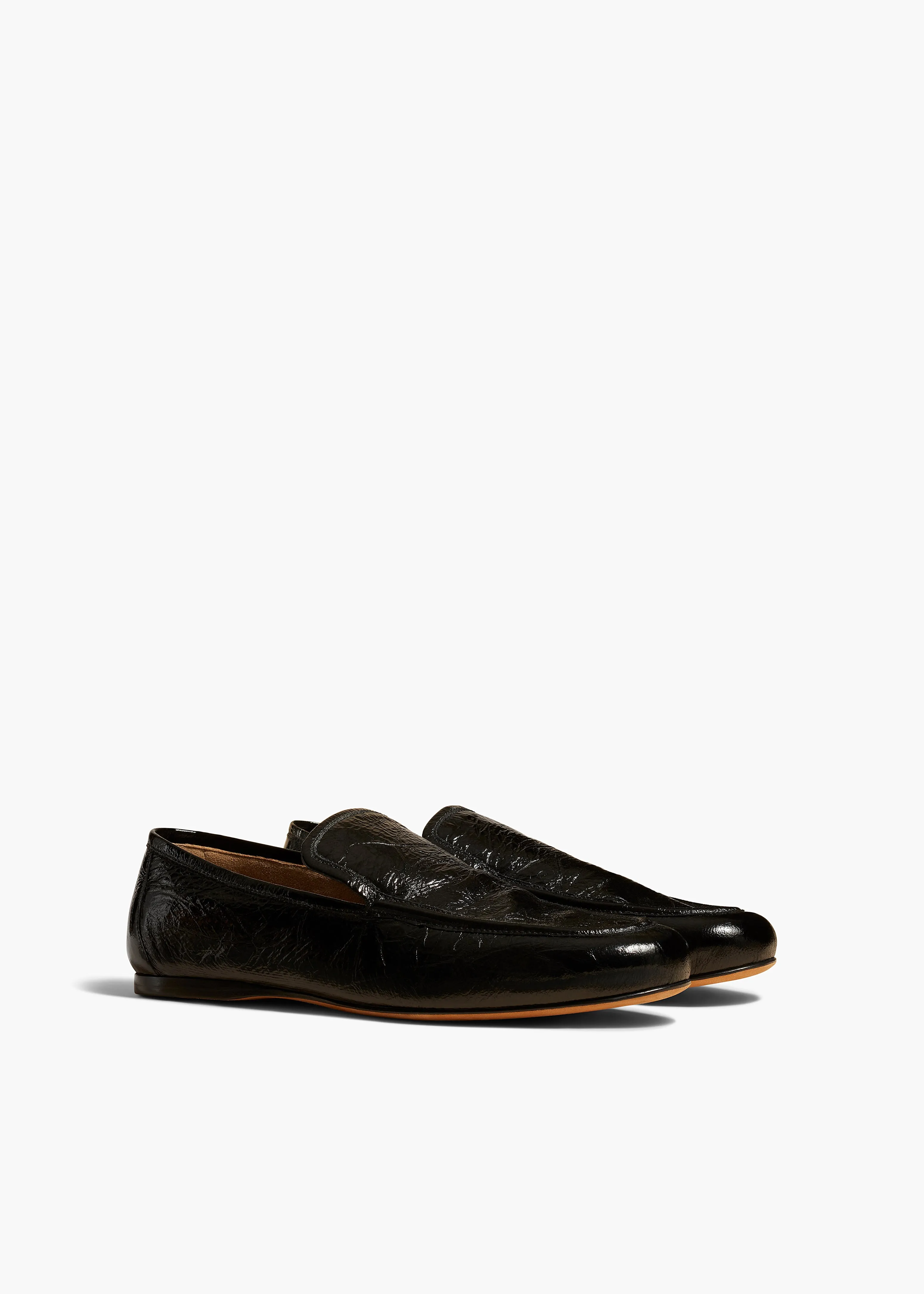 Alessia Loafer in Black Crinkled Leather sold by KHAITE product image thumbnail 2