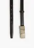 Small Axel Belt in Black Leather with Silver sold by KHAITE