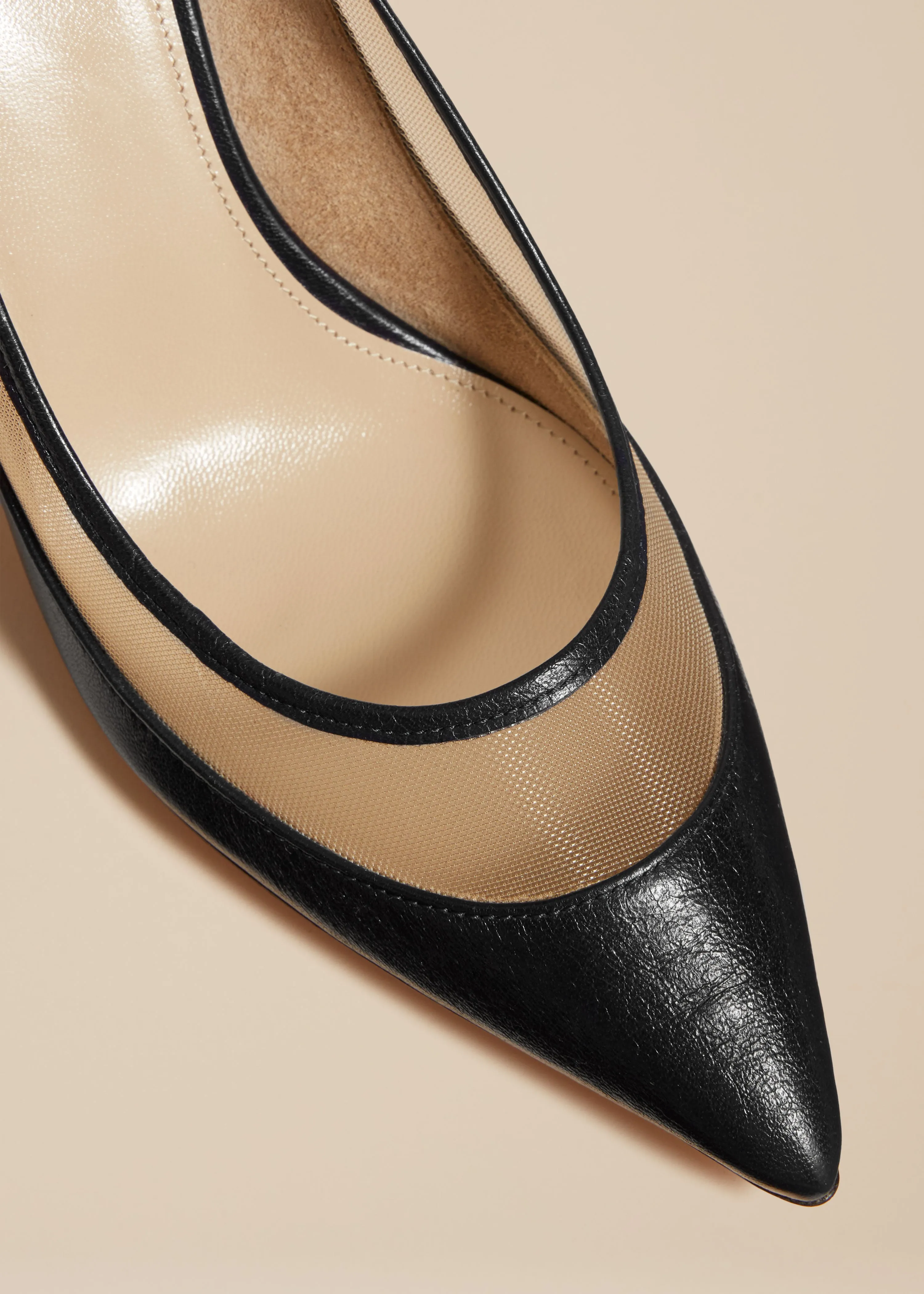 The River Mesh Pump in Black Leather sold by KHAITE product image thumbnail 4