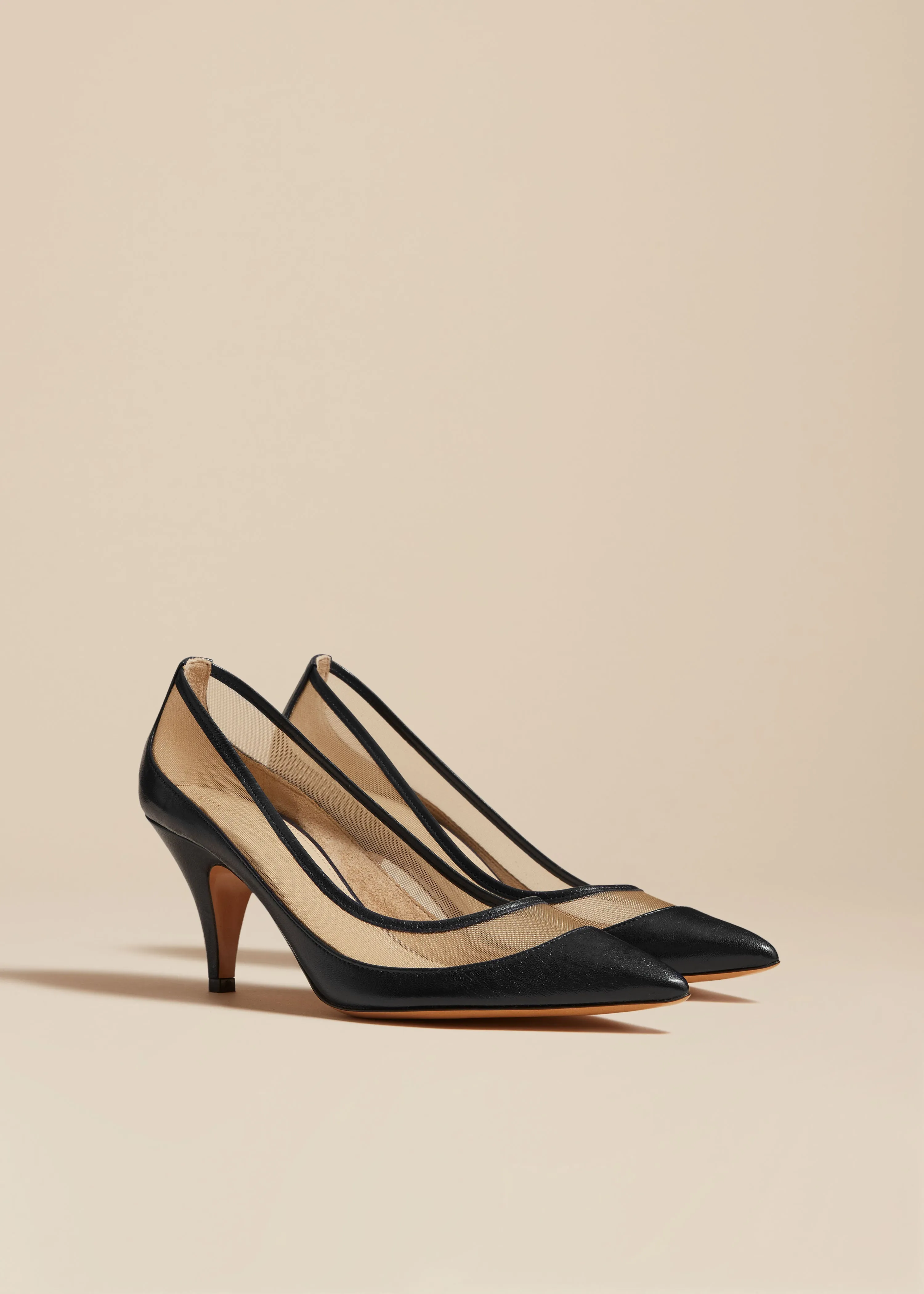 The River Mesh Pump in Black Leather sold by KHAITE product image thumbnail 2