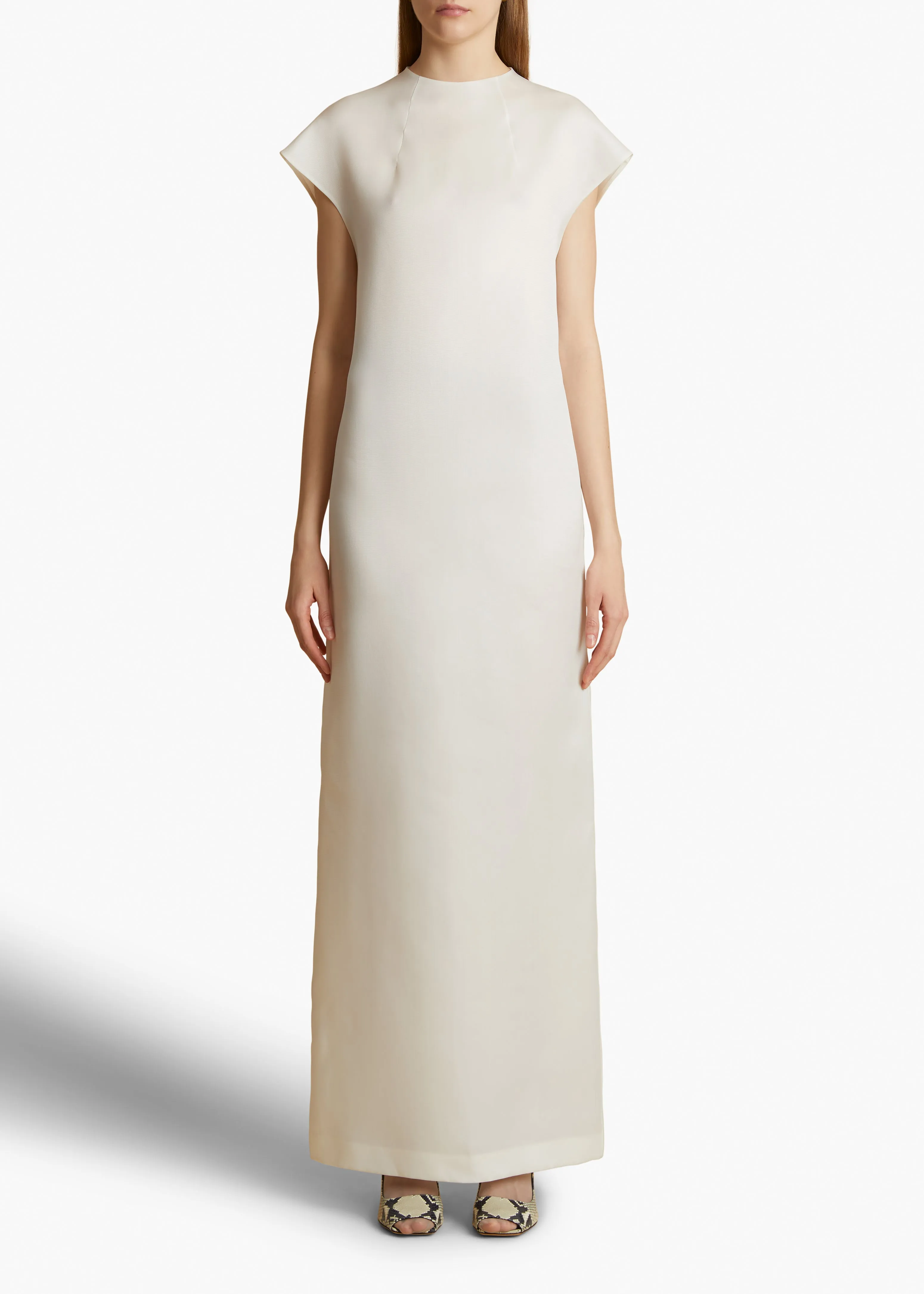 Lohan Dress in Chalk sold by KHAITE product image thumbnail 3