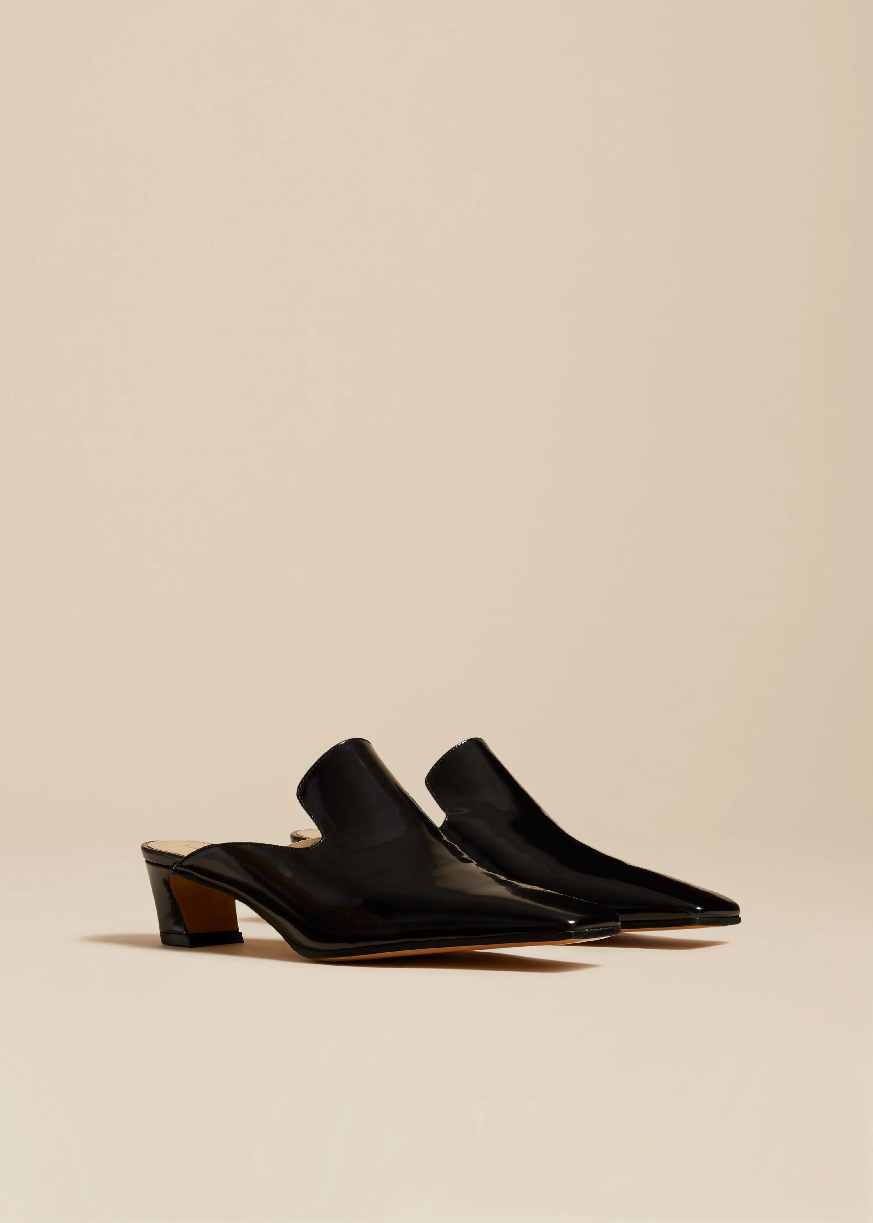The Marfa Mule in Black Leather sold by KHAITE product image thumbnail 2