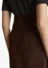 Loxley Skirt in Dark Brown Suede sold by KHAITE
