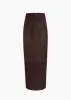 Loxley Skirt in Dark Brown Suede sold by KHAITE