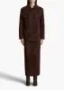 Loxley Skirt in Dark Brown Suede sold by KHAITE